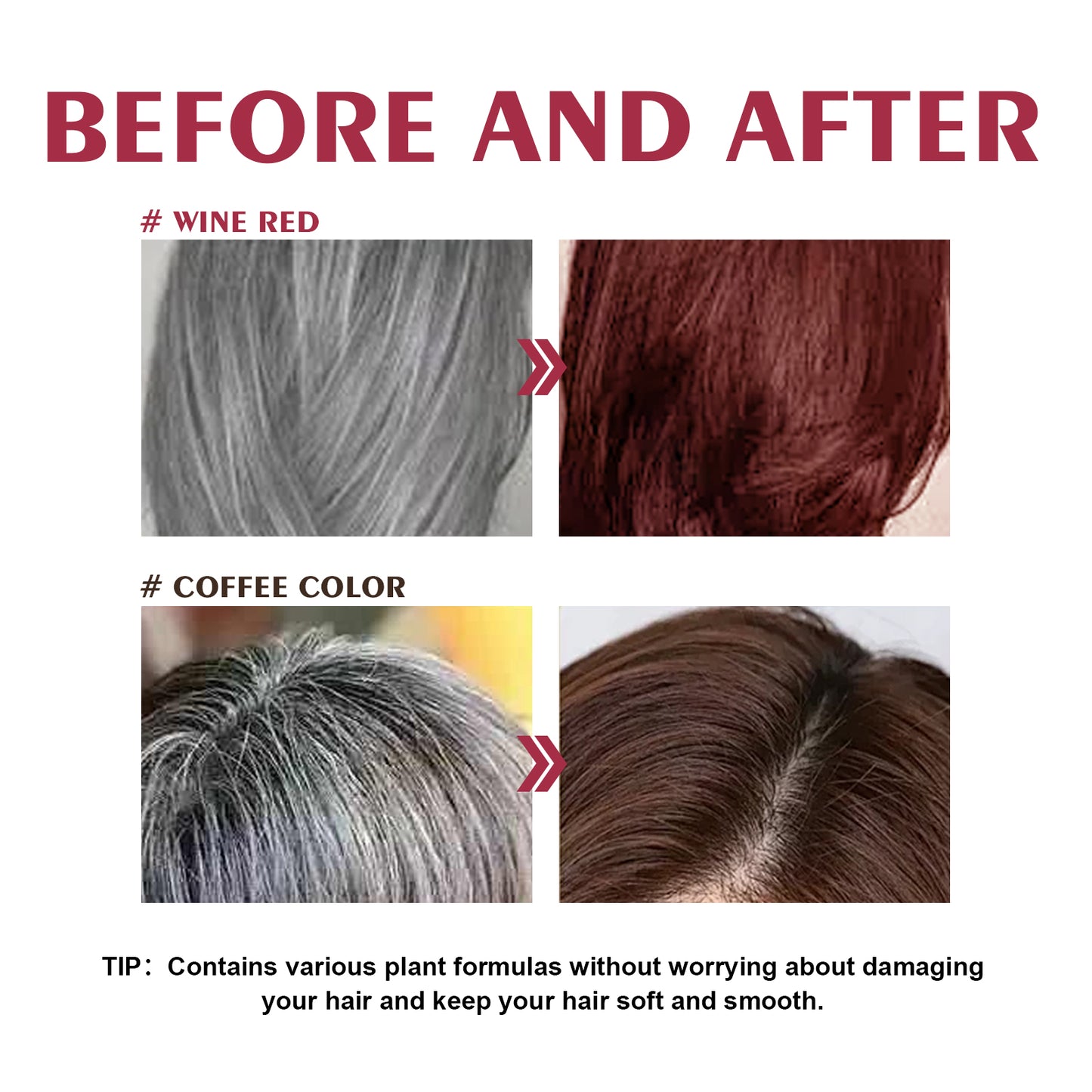 EELHOE Black Hair Dye Shampoo(Silver Gray) Mild, non-irritating, moisturizing scalp, easy color-changing hair shampoo