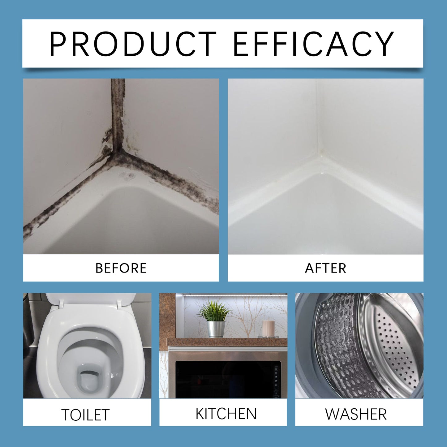 Jakehoe Bathroom Dirt Cleaner Bathroom Toilet Faucet Stain Removal Cleaning Multi-Functional Cleaner