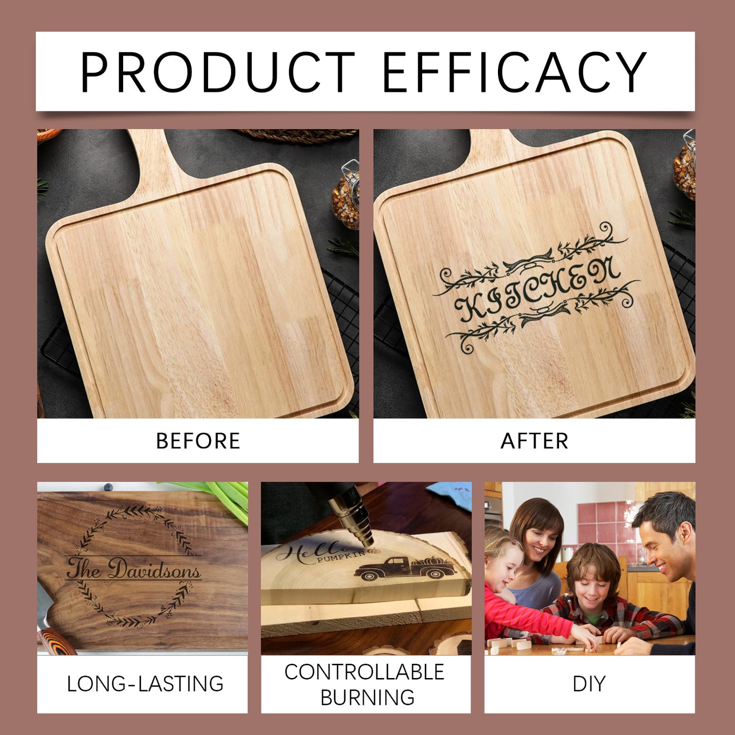 Jue-Fish Woodworking Burning Pen Wooden Marking Pen for Children's Crafts DIY Design Burning Pyrography Pen