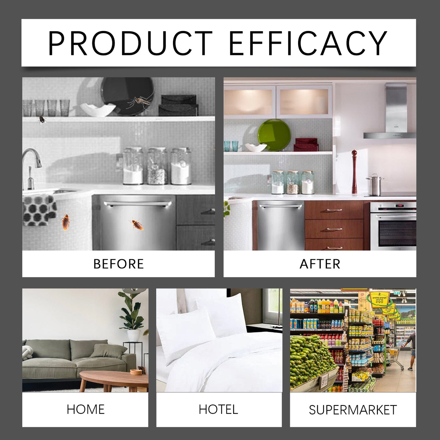 Jue Fish Cockroach Bait Station Living Room Kitchen Bedroom Cockroach Killer and Repellent Household Indoor Cockroach Bait Agent