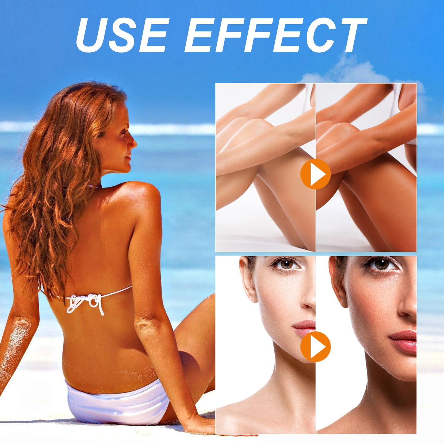 OceAura Blackening Mousse Summer Outdoor Beach Sun Protection Hydrating Moisturizing Beauty Natural Fashion Wheat Color