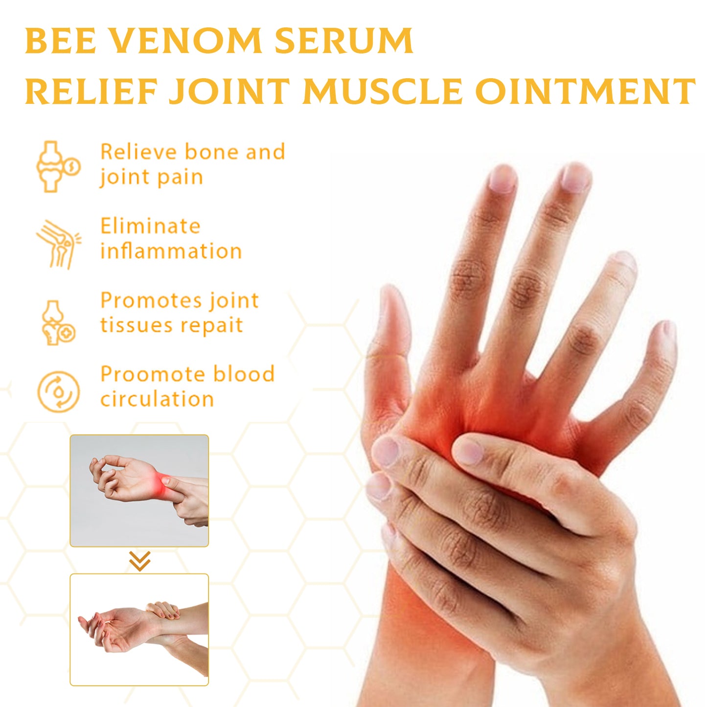 Ximonth Bee Venom Joint Neck Cream Relieve Joint Muscle Soreness Body Discomfort Care Massage Cream