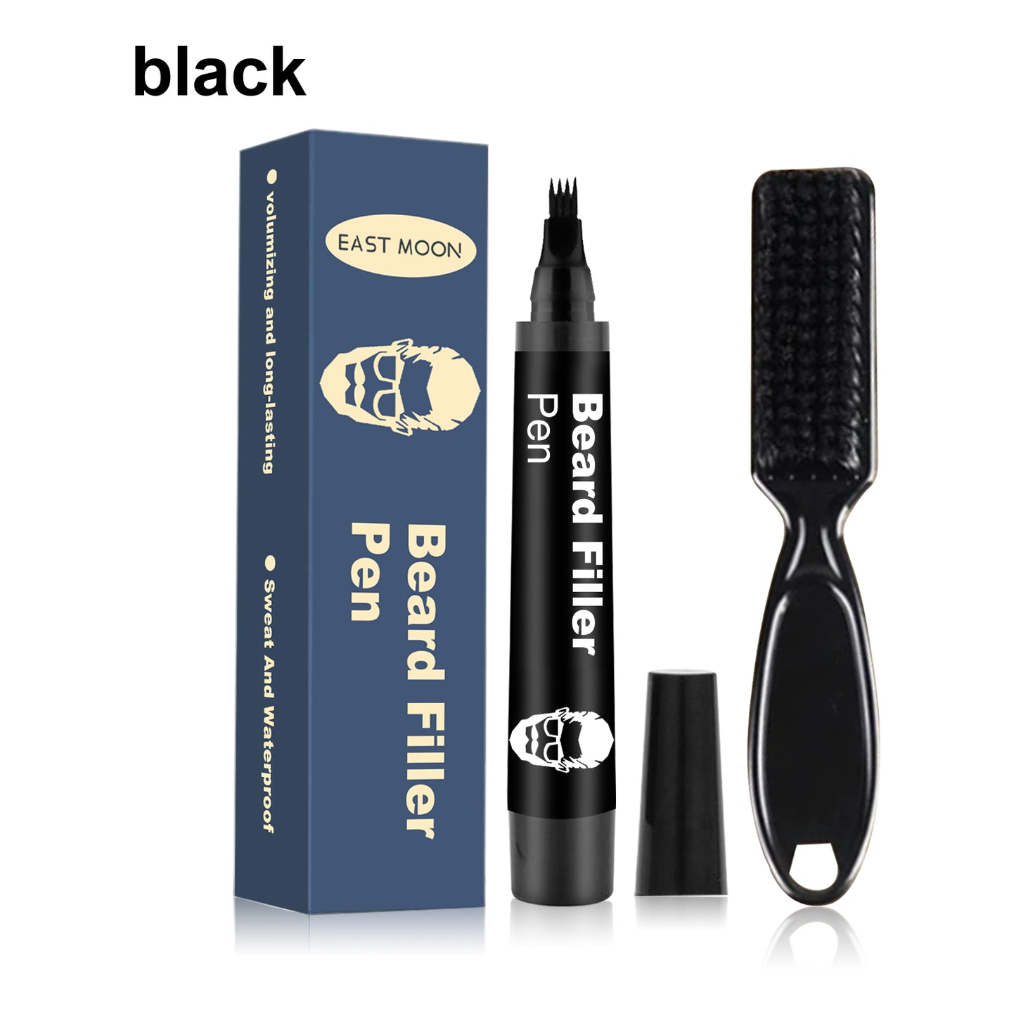 East Moon Beard Filling Pen Detachable Easy-to-Use Filling Pen Easily Create Dense Beard Hairline