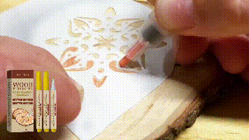 Jue-Fish Woodworking Burning Pen Wooden Marking Pen for Children's Crafts DIY Design Burning Pyrography Pen