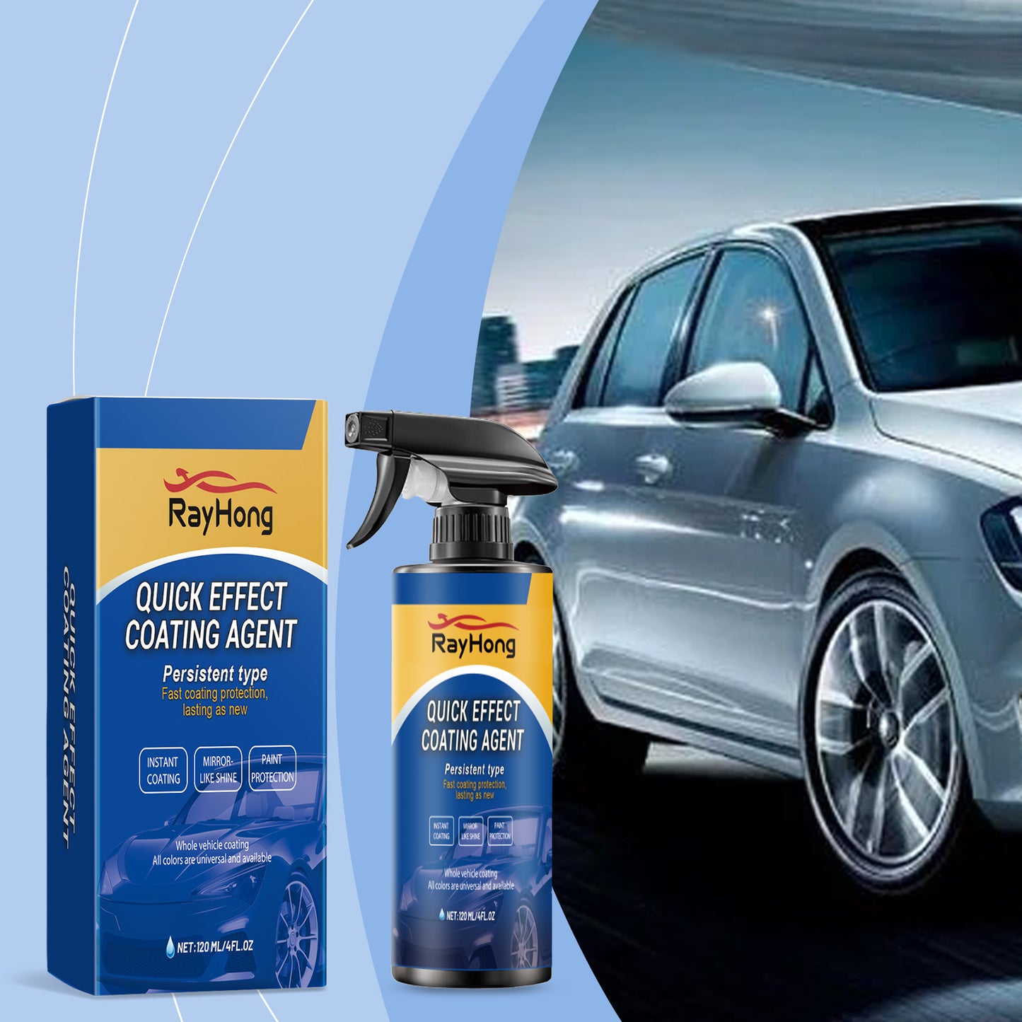 Rayhong Car Coating Spray Car Care Renovation Repair Car Paint Waxing Spray Coating Glaze Sealant