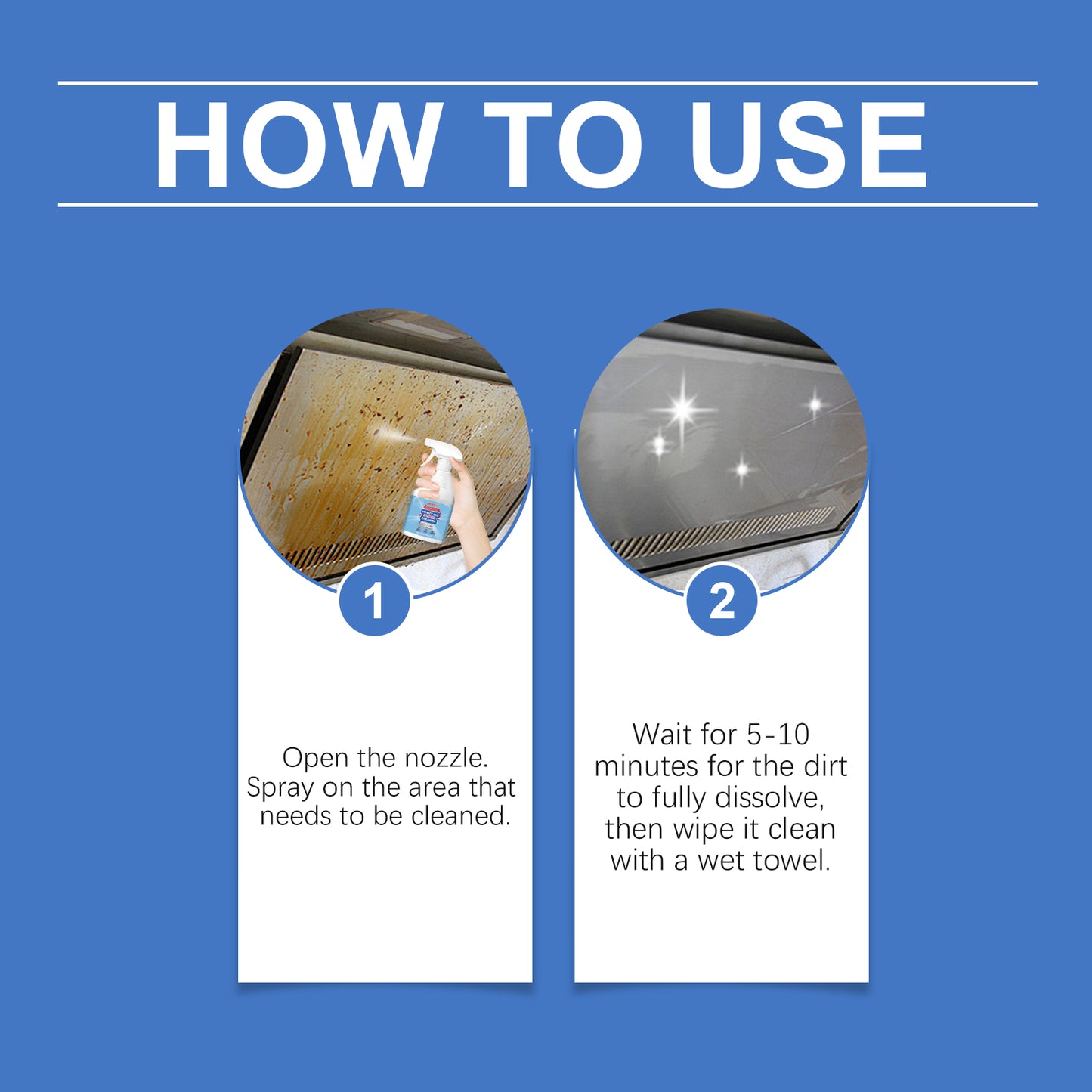 JAKEHOE Heavy Oil Stain Cleaner Household Stove Kitchen Range Hood Degreaser Multi-Purpose Cleaner