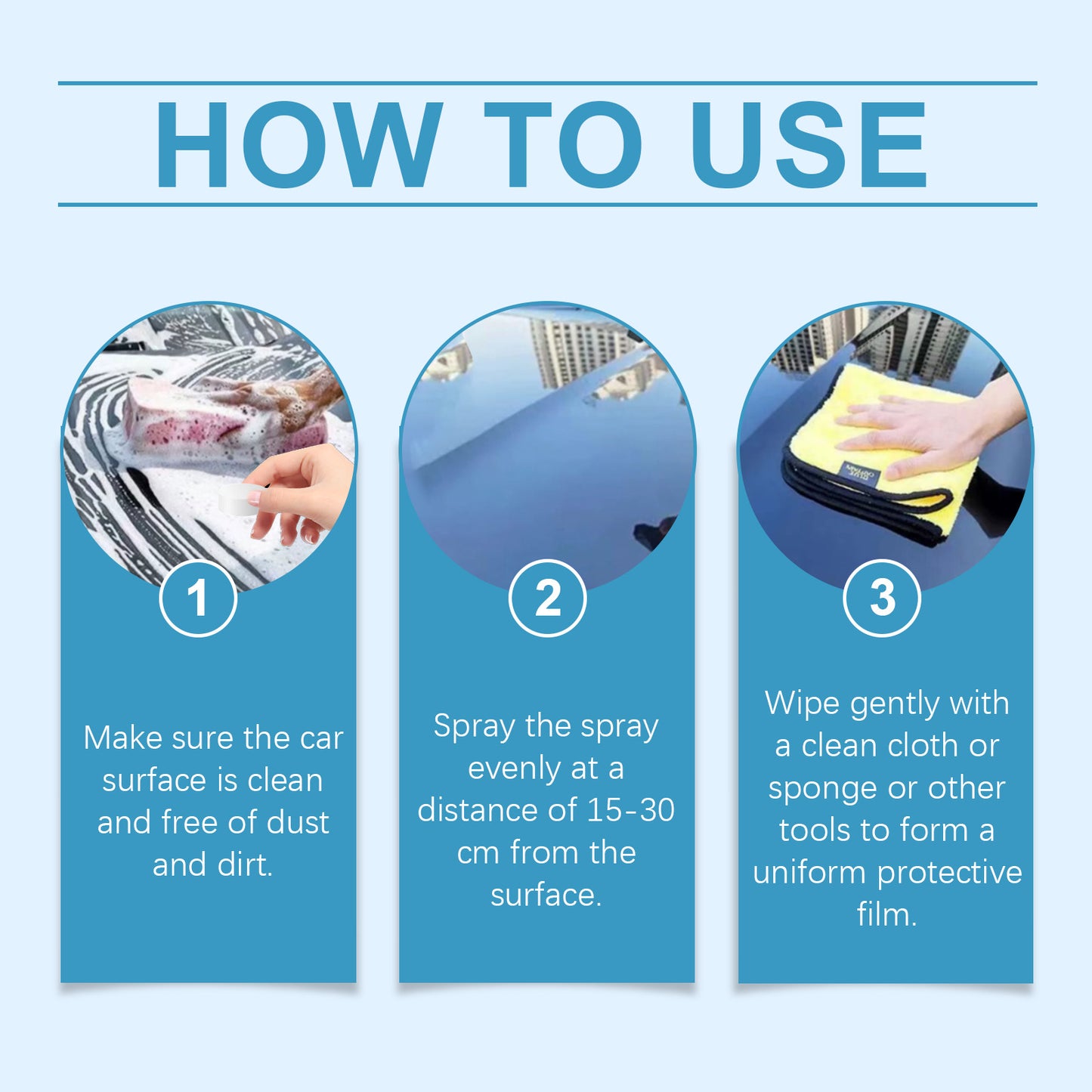 Rayhong Car Coating Spray Car Care Renovation Repair Car Paint Waxing Spray Coating Glaze Sealant