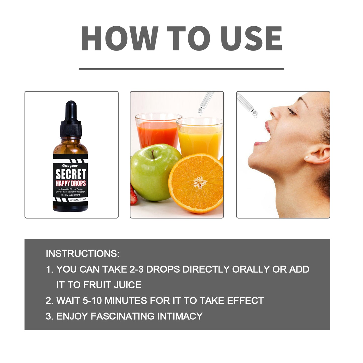 Googeer Secret Pleasure Drops Body Therapy