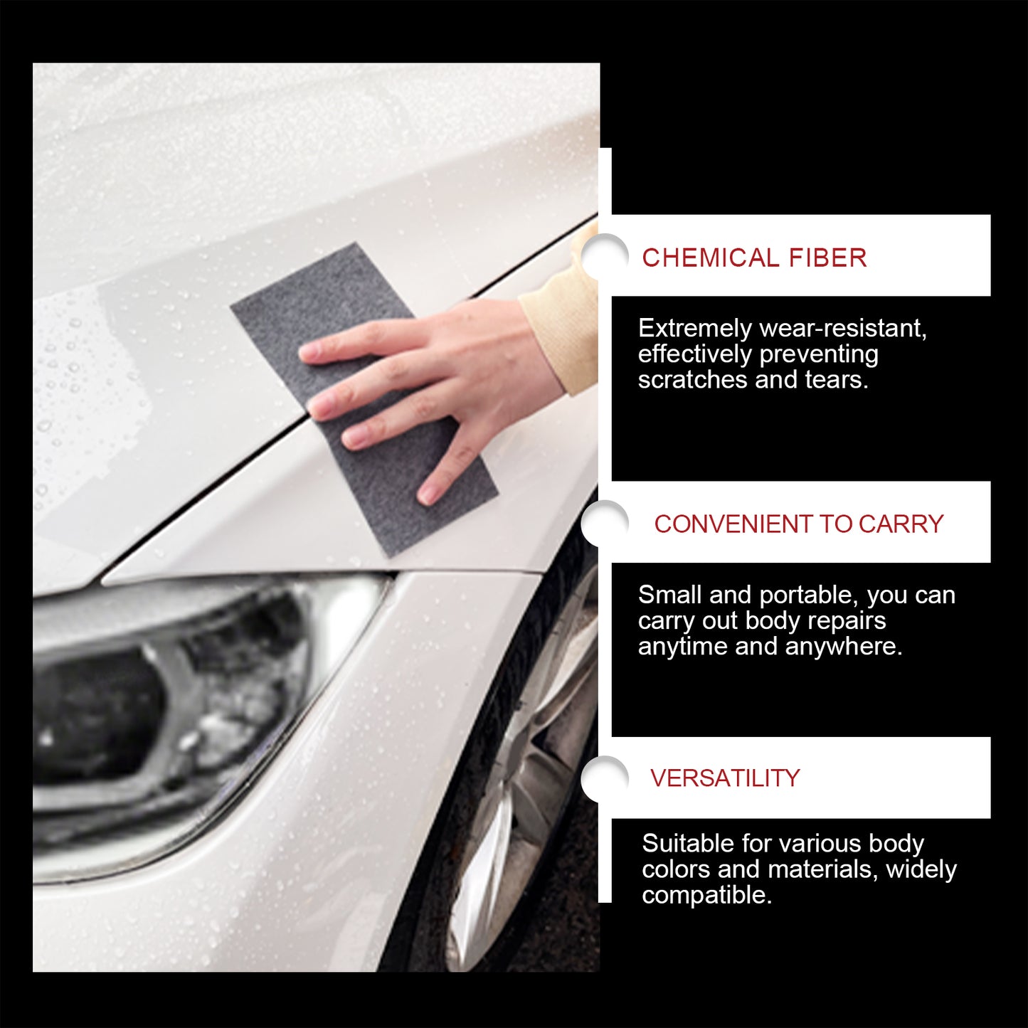 Homonth Car Nano Scratch Polishing Cloth Car Scratch Repair Cloth Quick Scratch Repair Convenient Cloth