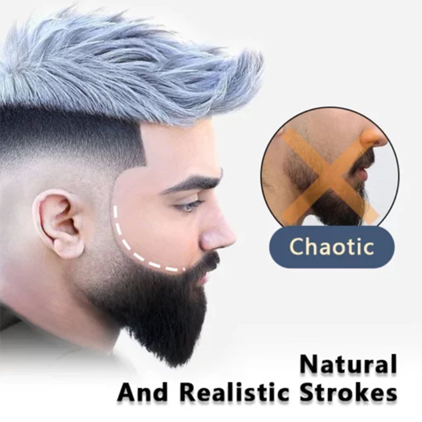 East Moon Beard Filling Pen Detachable Easy-to-Use Filling Pen Easily Create Dense Beard Hairline