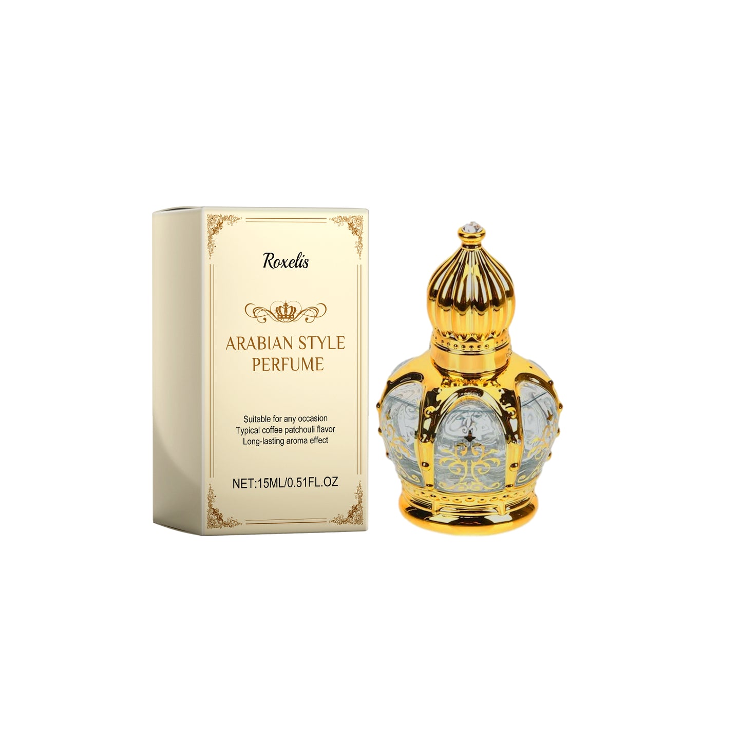 Roxelis Coffee Patchouli Style Perfume Natural Fresh Elegant Long-lasting Fragrance Shows Charm Atmosphere Date Perfume