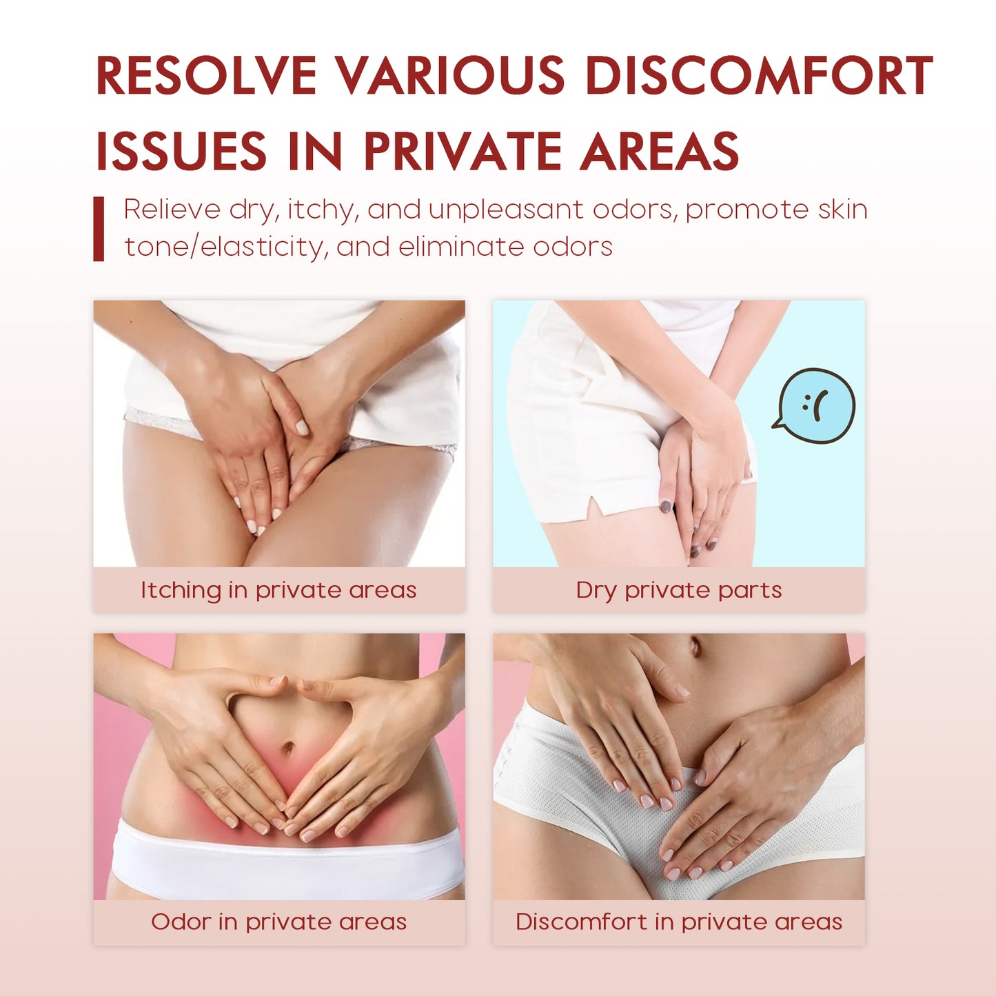 EELHOE Women's Intimate Essential Oil Remove odor, itchiness, body cleansing, firming skin, gentle care essential oil