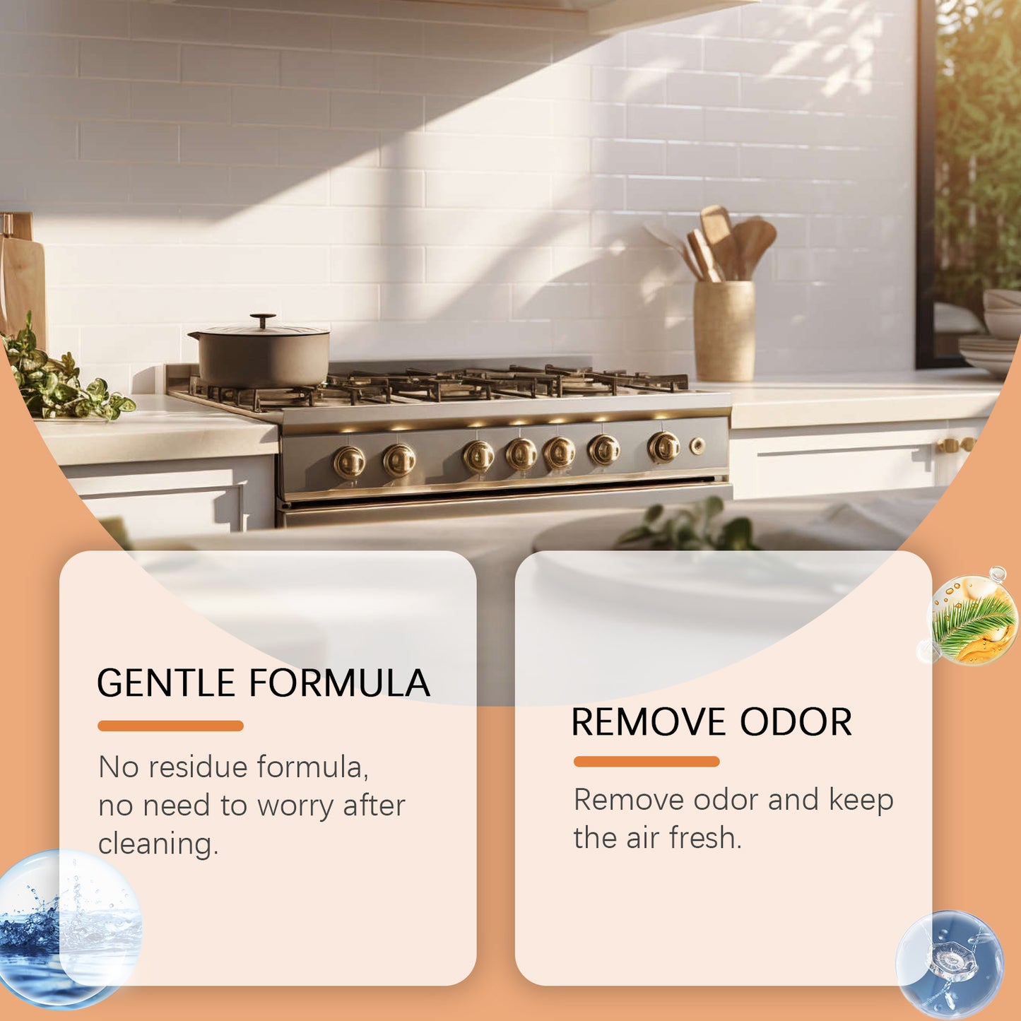 Jakehoe Kitchen Heavy Oil Stain Foam Cleaner Household Heavy Grease Stain Remover for Kitchenware and Home Appliances