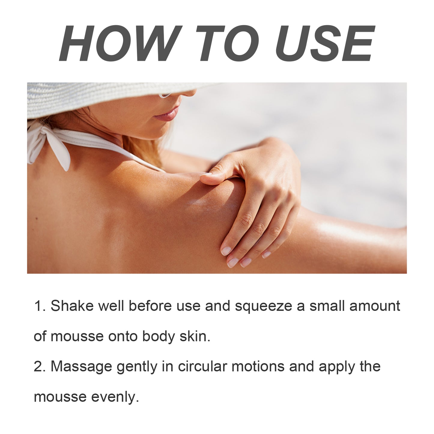 OceAura Blackening Mousse Summer Outdoor Beach Sun Protection Hydrating Moisturizing Beauty Natural Fashion Wheat Color