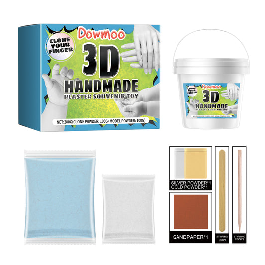 Dowmoo 3D Handmade Commemorative Model Couple's Holiday DIY Crafts 3D Hand and Foot Plaster Gift