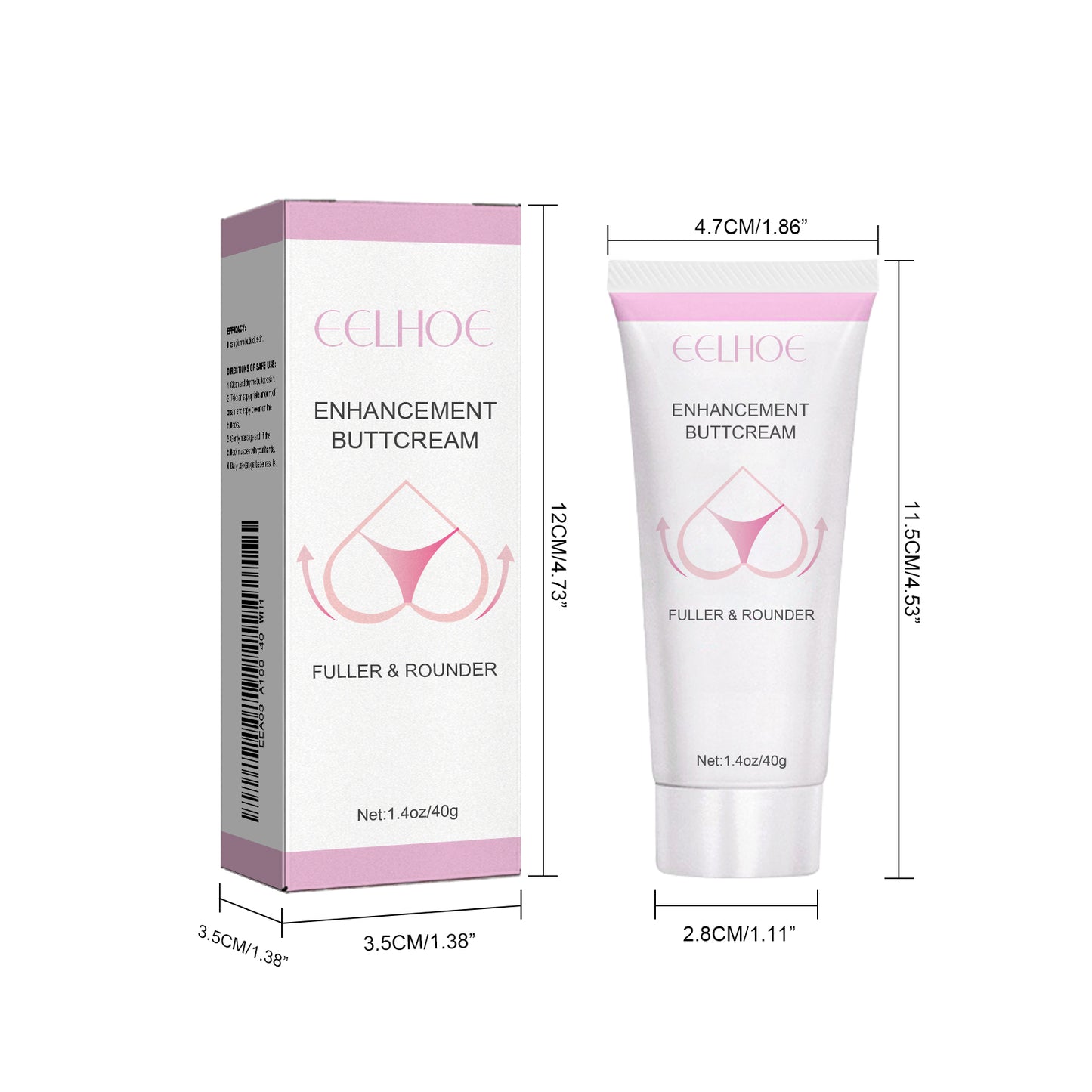 EELHOE Hip Plumping Cream Hip Massage Firming Skin Plumping Butt Lifting Peach Butt Shaping Care Cream