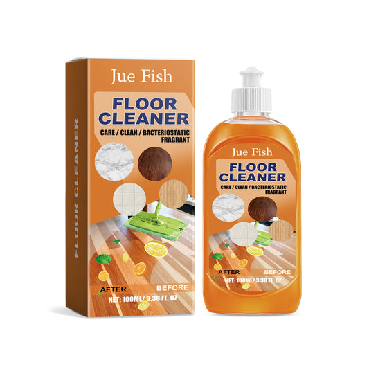 Jue-Fish Floor Cleaner Wood Floor Cleaning Polishing Brightening Powerful Stain Removal Descaling Tile Cleaner