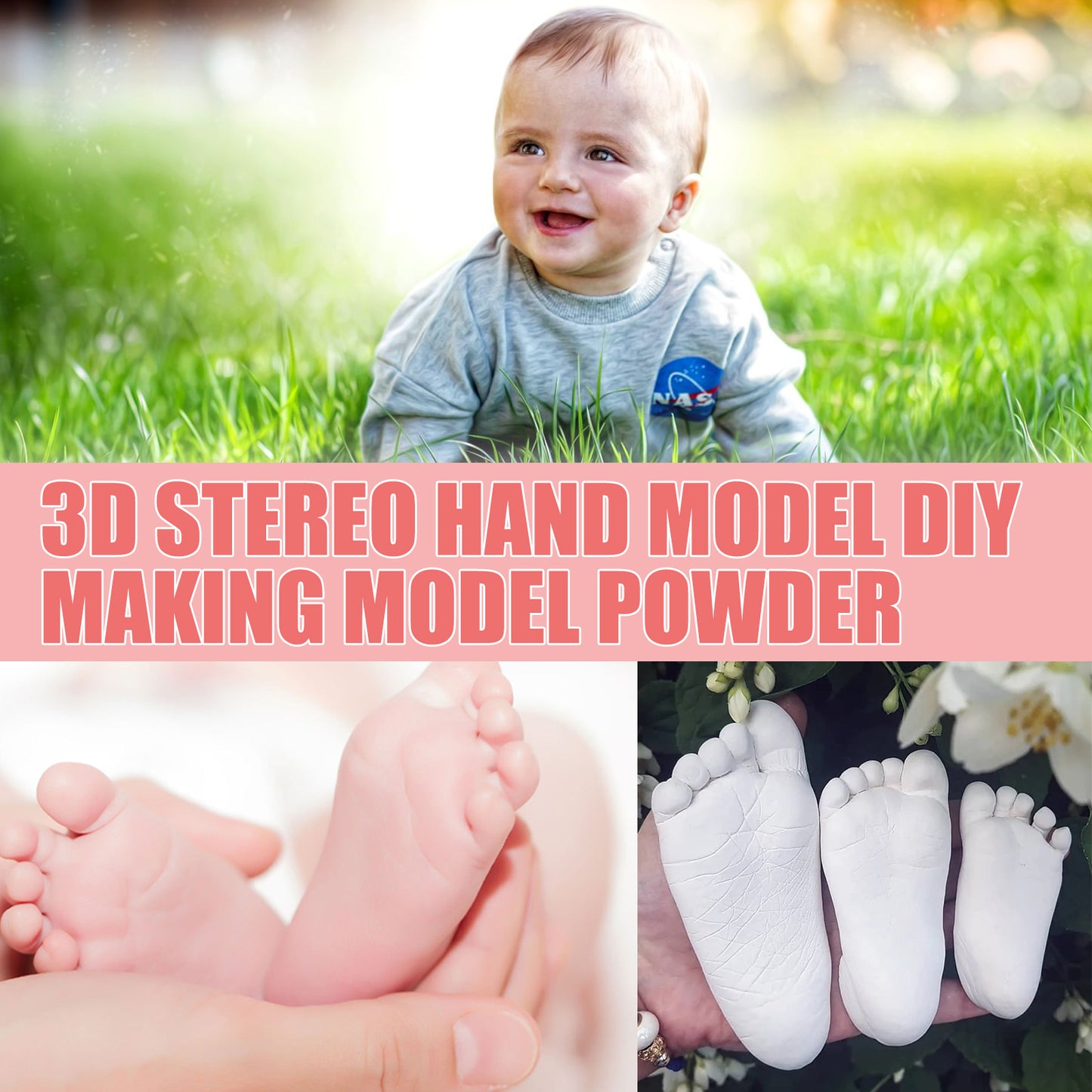 Jue Fish 3D 3D Hand Model DIY Making Clone Powder Print Model Mother's Day Valentine's Day Holiday Gift