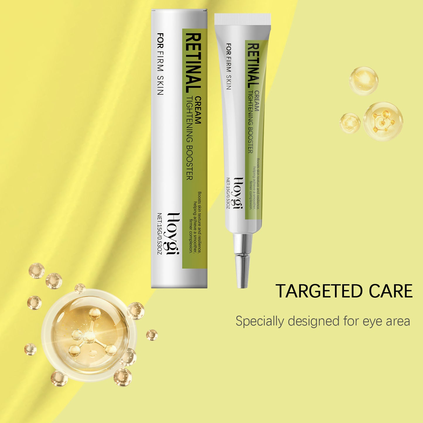 Hoygi Retinol Firming Eye Cream Gentle Care Nourishing Eye Skin Elastic Moisturizing Eye Cream