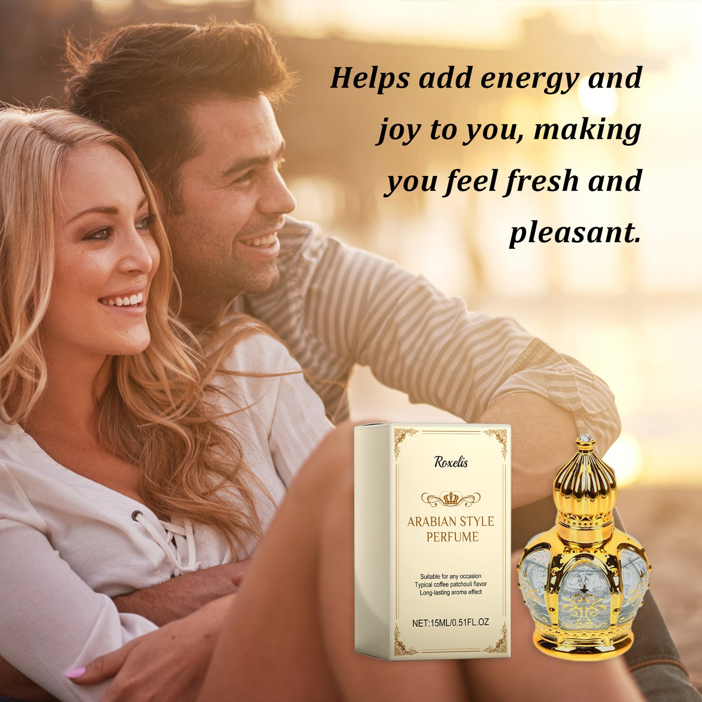 Roxelis Coffee Patchouli Style Perfume Natural Fresh Elegant Long-lasting Fragrance Shows Charm Atmosphere Date Perfume
