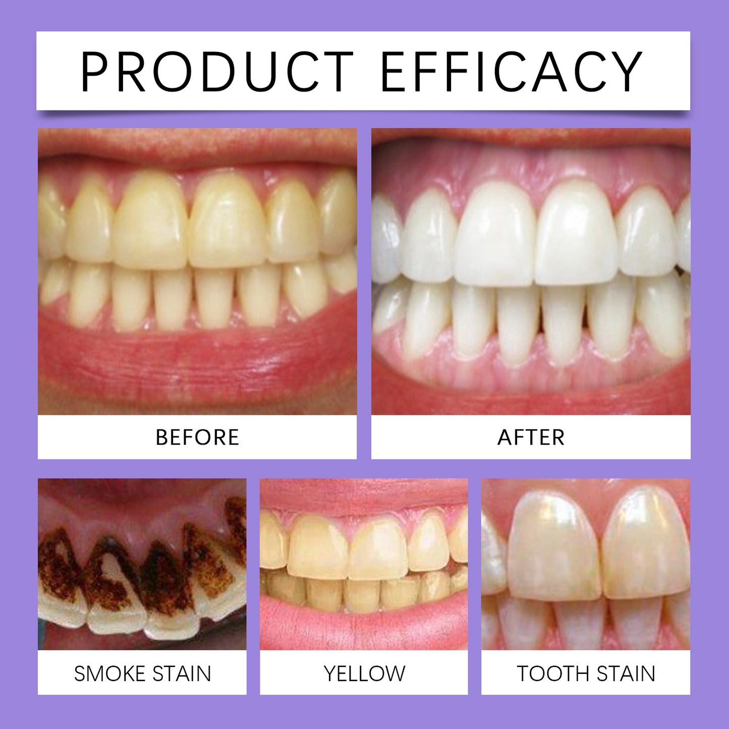 Oralhoe Purple Whitening Tooth Powder Gentle Oral Cleaning Care Fresh Breath Clean Care Teeth