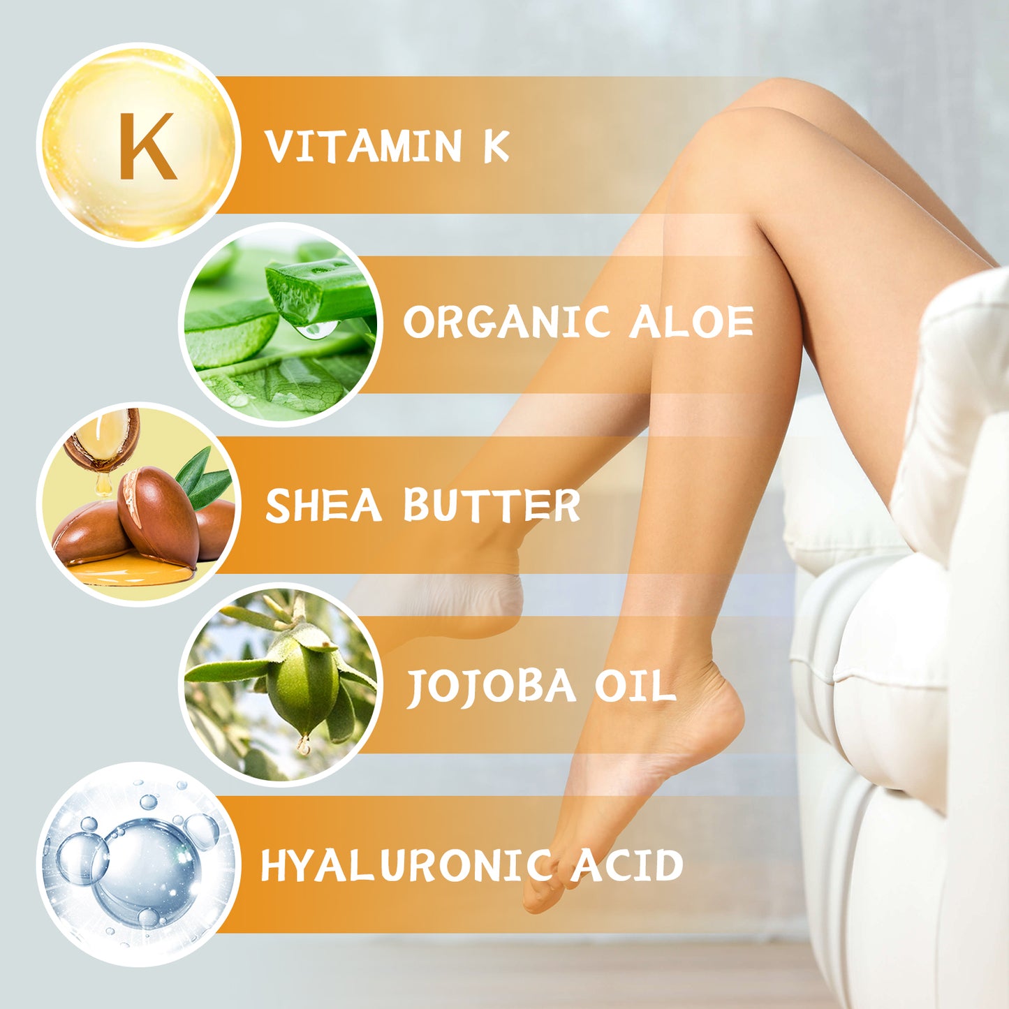 EELHOE Vitamin k Frost Skin Care Relieve Leg Soreness Swelling Earthworm Leg Vein Massage Care Cream