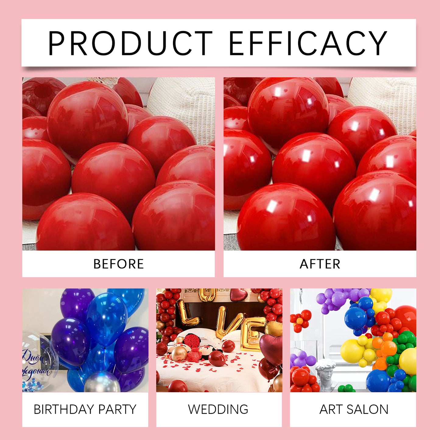 Dowmoo Balloon Brightener Scene Balloon Decoration Appearance Enhancement Glossy Long-lasting Portable Brightening Agent