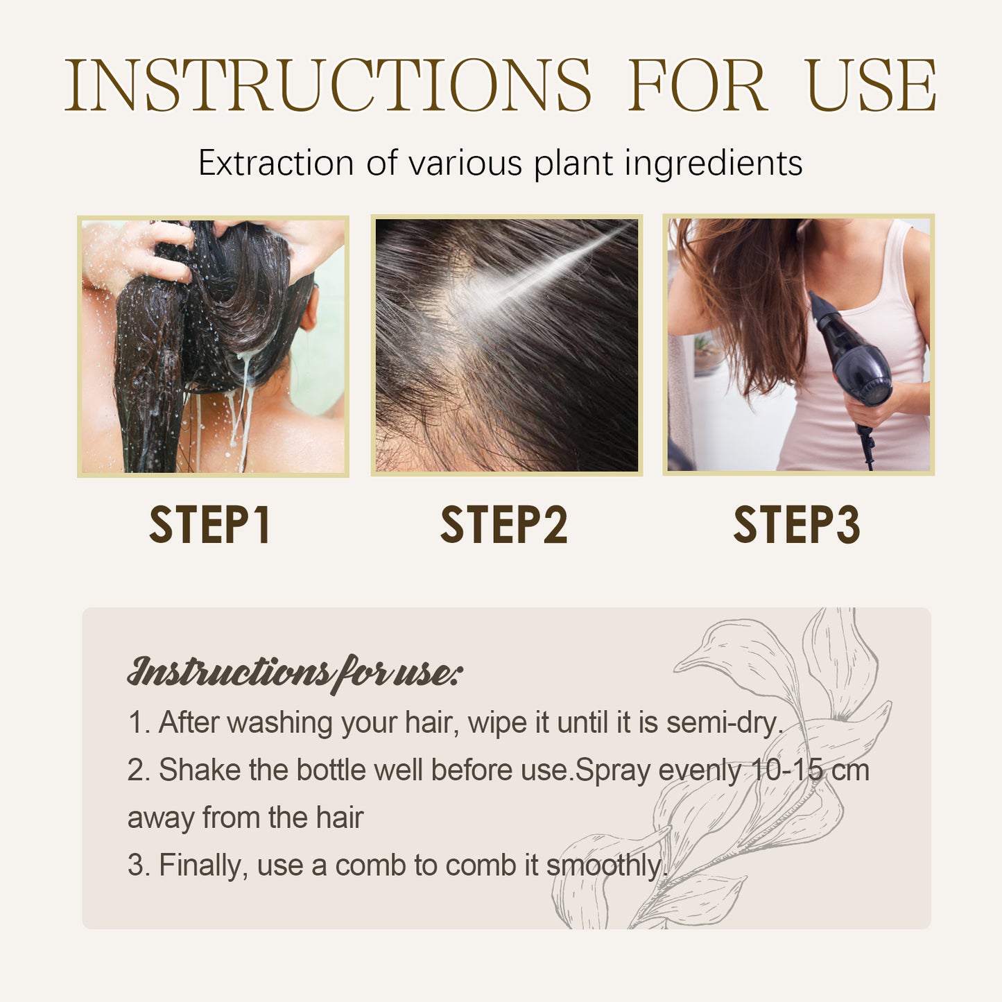 EELHOE Keratin Hair Serum Spray Hair Repair Improves Dry Frizzy Curly Hair Hair Oil Essence