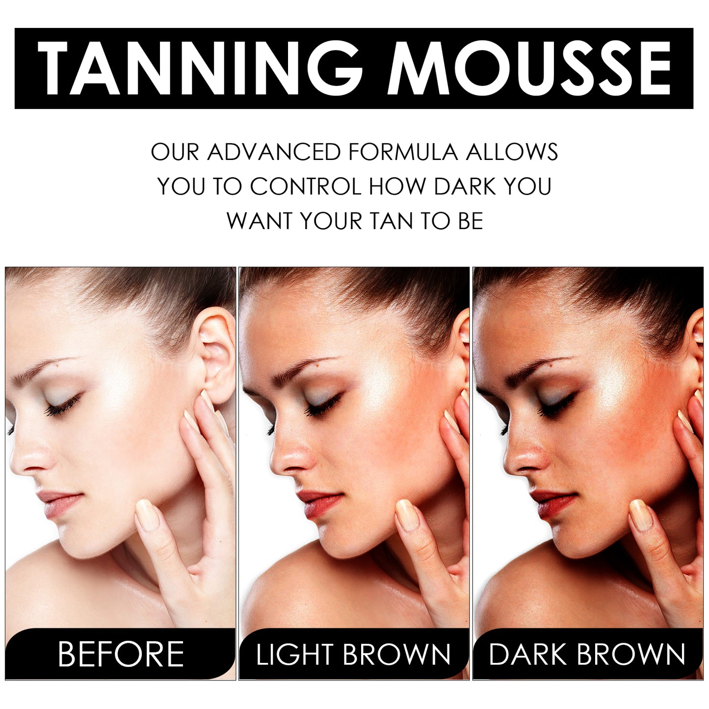 Jaysuing Blackening Mousse Summer Self-Tanning Aid Wheat Color Bronze Skin Moisturizing Tanning Mousse
