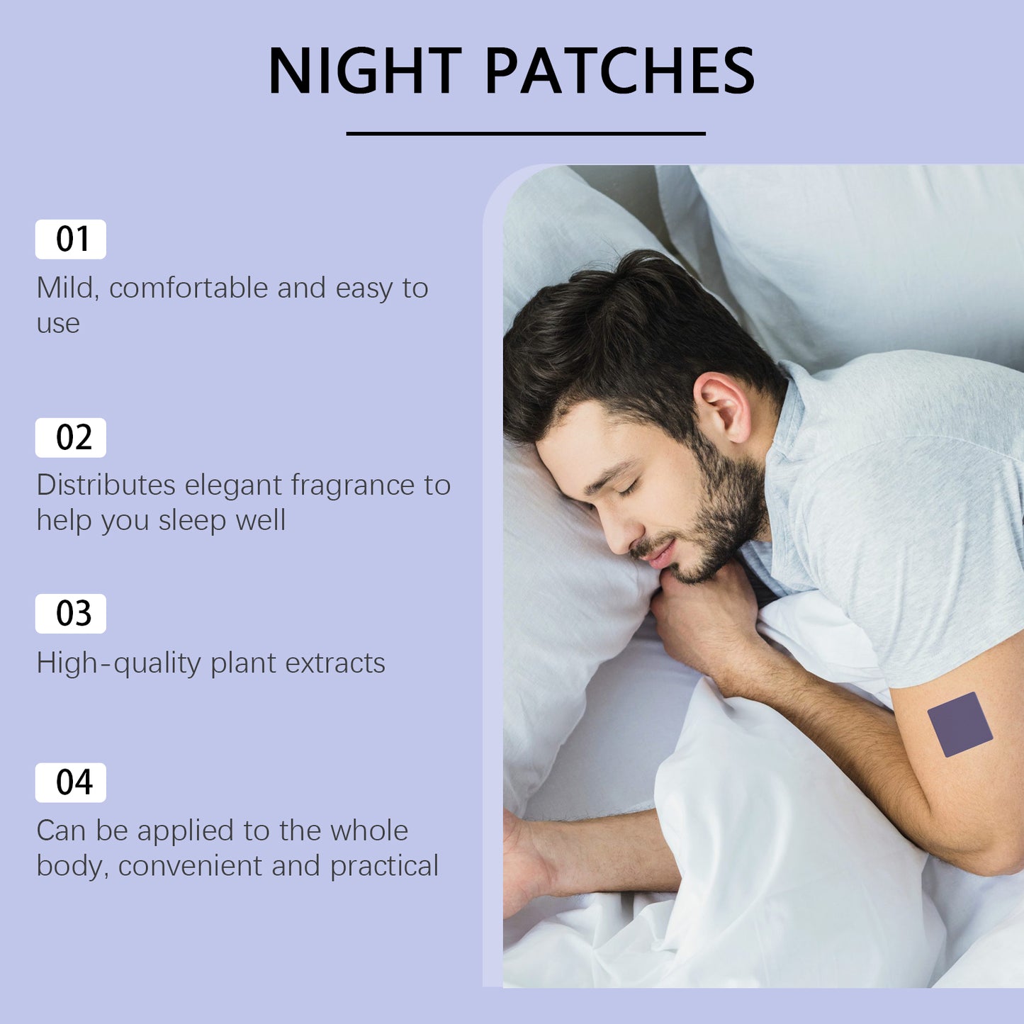 Ximonth Lavender Sleep Patch Night Care Sleeping Atmosphere Soft Fragrance Sleep Body Care Patch