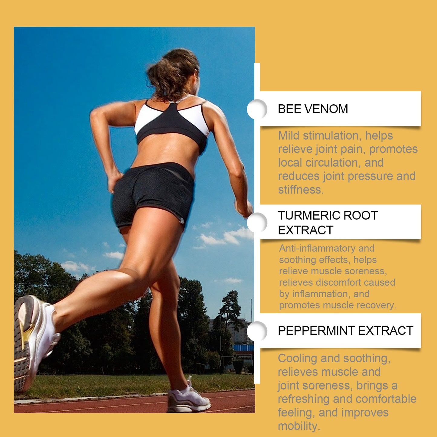 Houkea Turmeric Joint Relief Cream Gentle Care Nourishing Joint Relief Hand and Foot Joint Discomfort Massage Cream