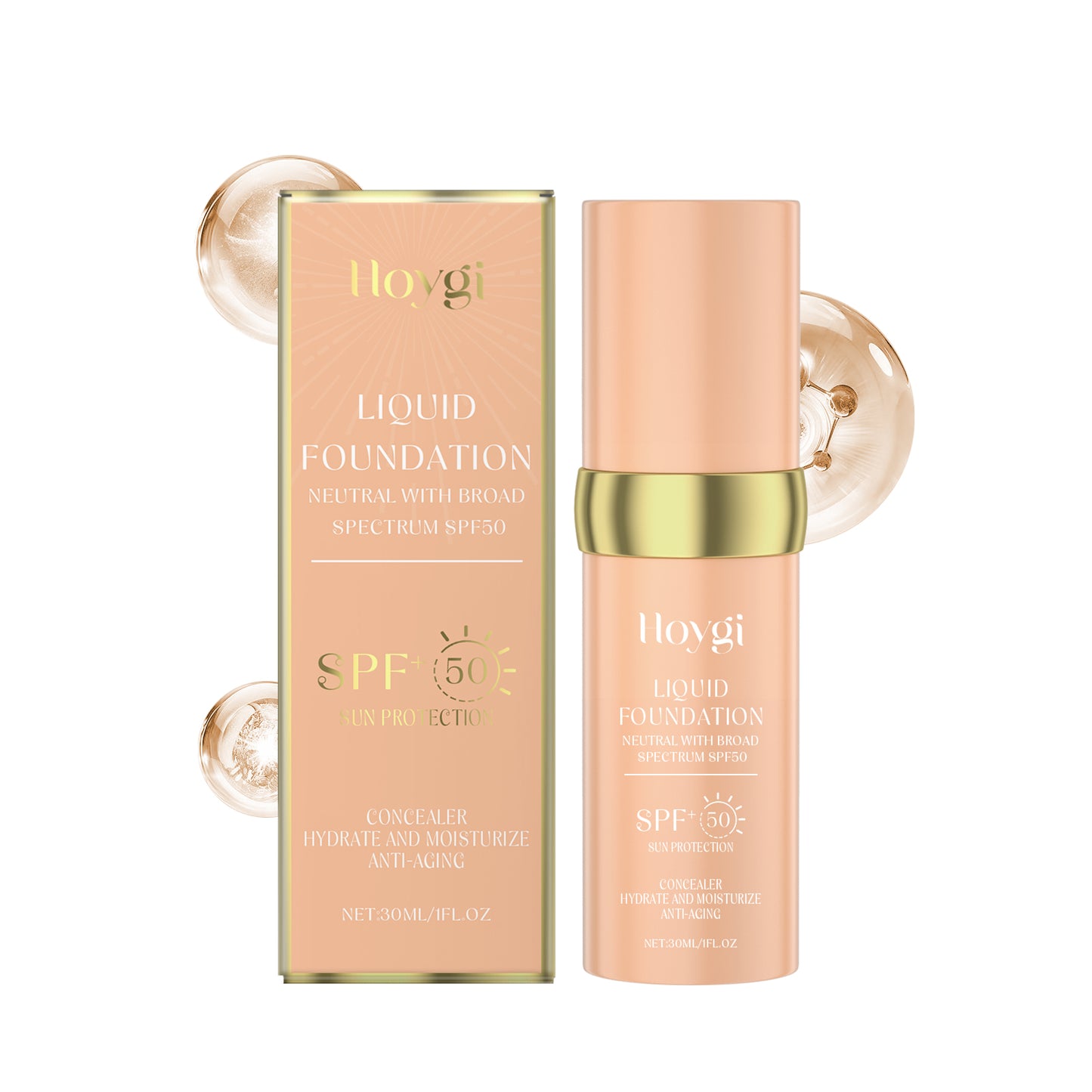 Hoygi Temperature Changing Concealer Foundation Moisturizing, refreshing, lightweight, non-cakey concealer, hydrating, long-lasting foundation