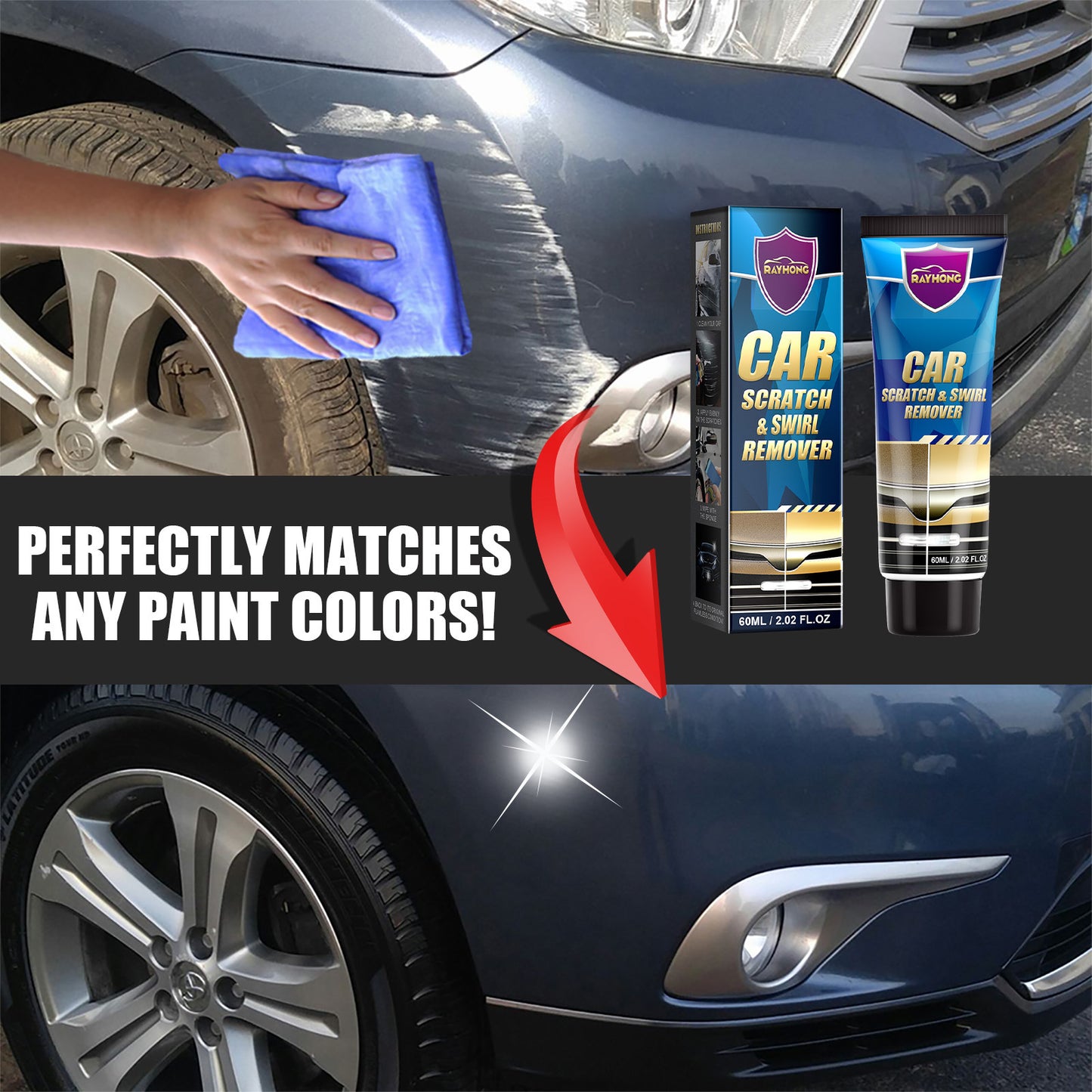 Rayhong Car Scratch Repair Paste Car Maintenance Refurbishment Paint Scratch Polishing Repair Paste