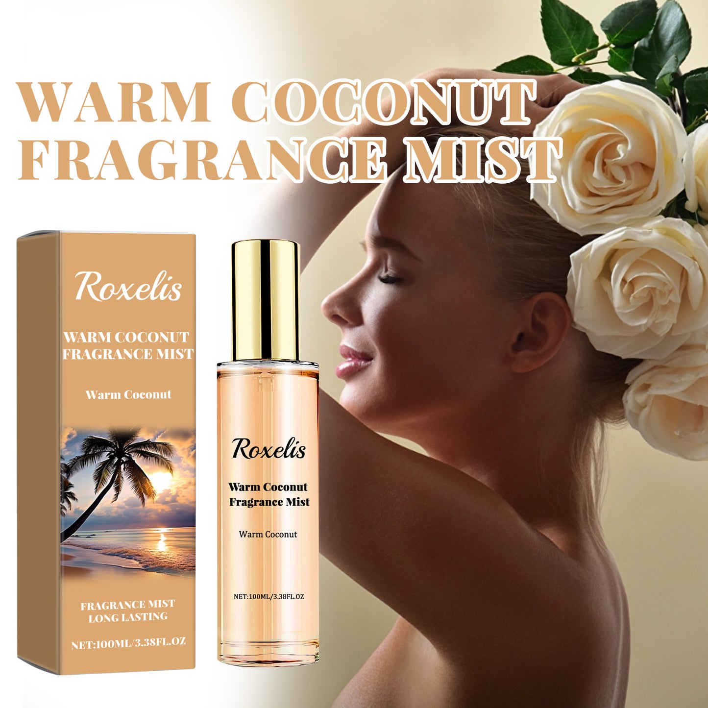 Roxelis Coconut Passion Perfume Spray Long-lasting fragrance fresh natural couple date portable atmosphere encounter perfume