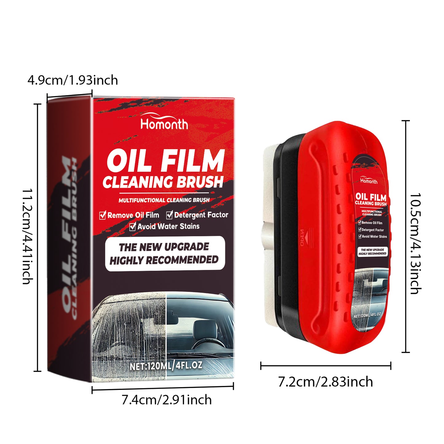 Homonth Car Windshield Cleaner Windshield Refurbishment Decontamination Cleaning Oil Film Cleaner