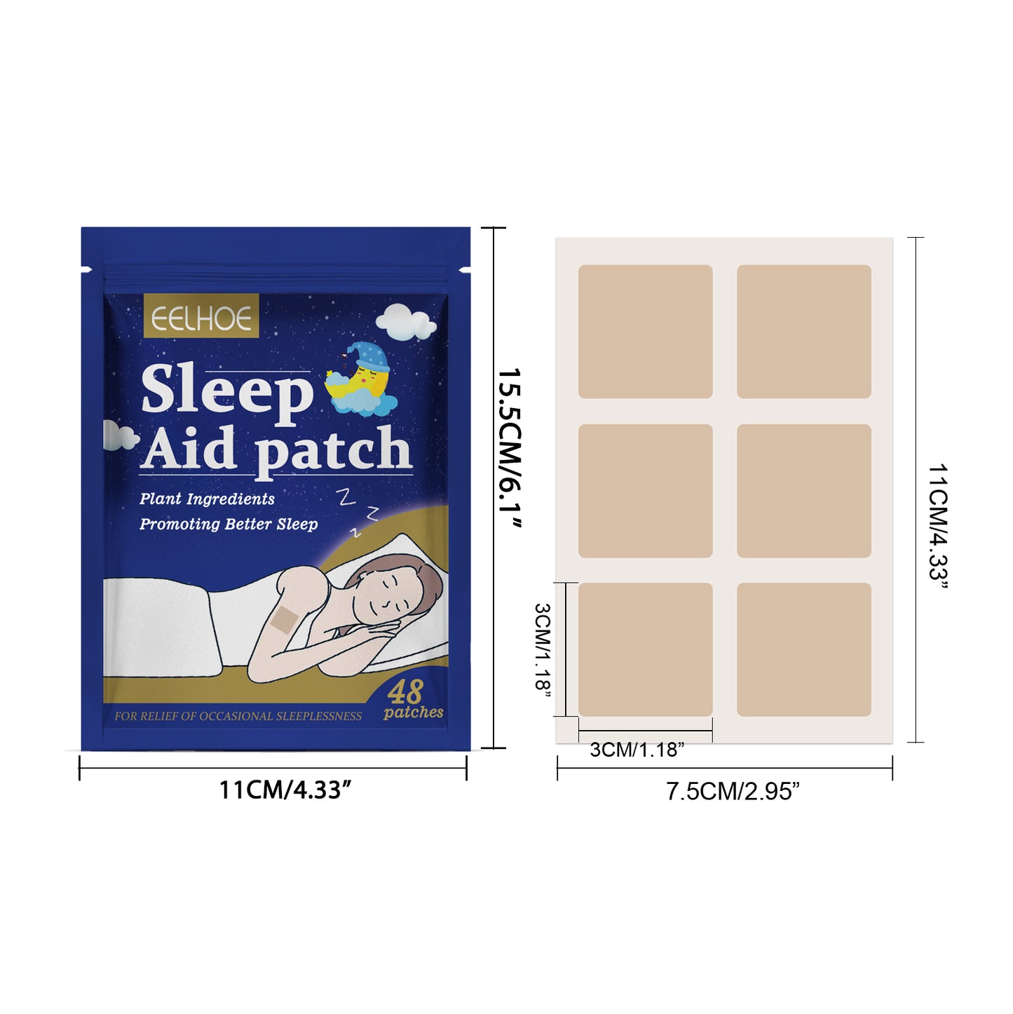 EELHOE Sleep stickers Soothing Body Sleep Comfort Enhancement Care Peaceful Sleep Body Care Patch