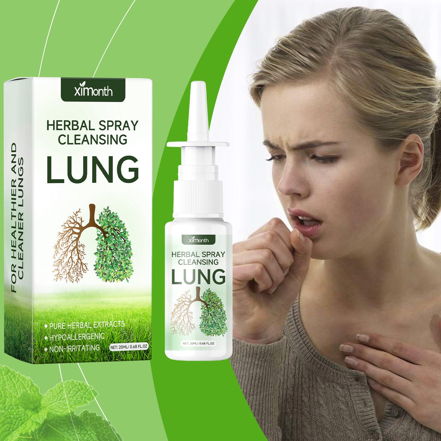 XIMONTH Herbal Nasal Spray Relieve nasal discomfort, nasal congestion, nasal cavity cleaning, nasal care spray