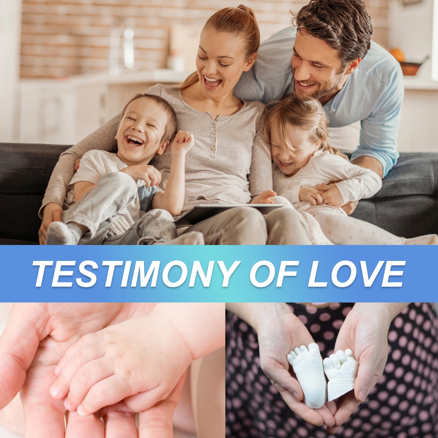 Dowmoo 3D Handmade Commemorative Model Couple's Holiday DIY Crafts 3D Hand and Foot Plaster Gift