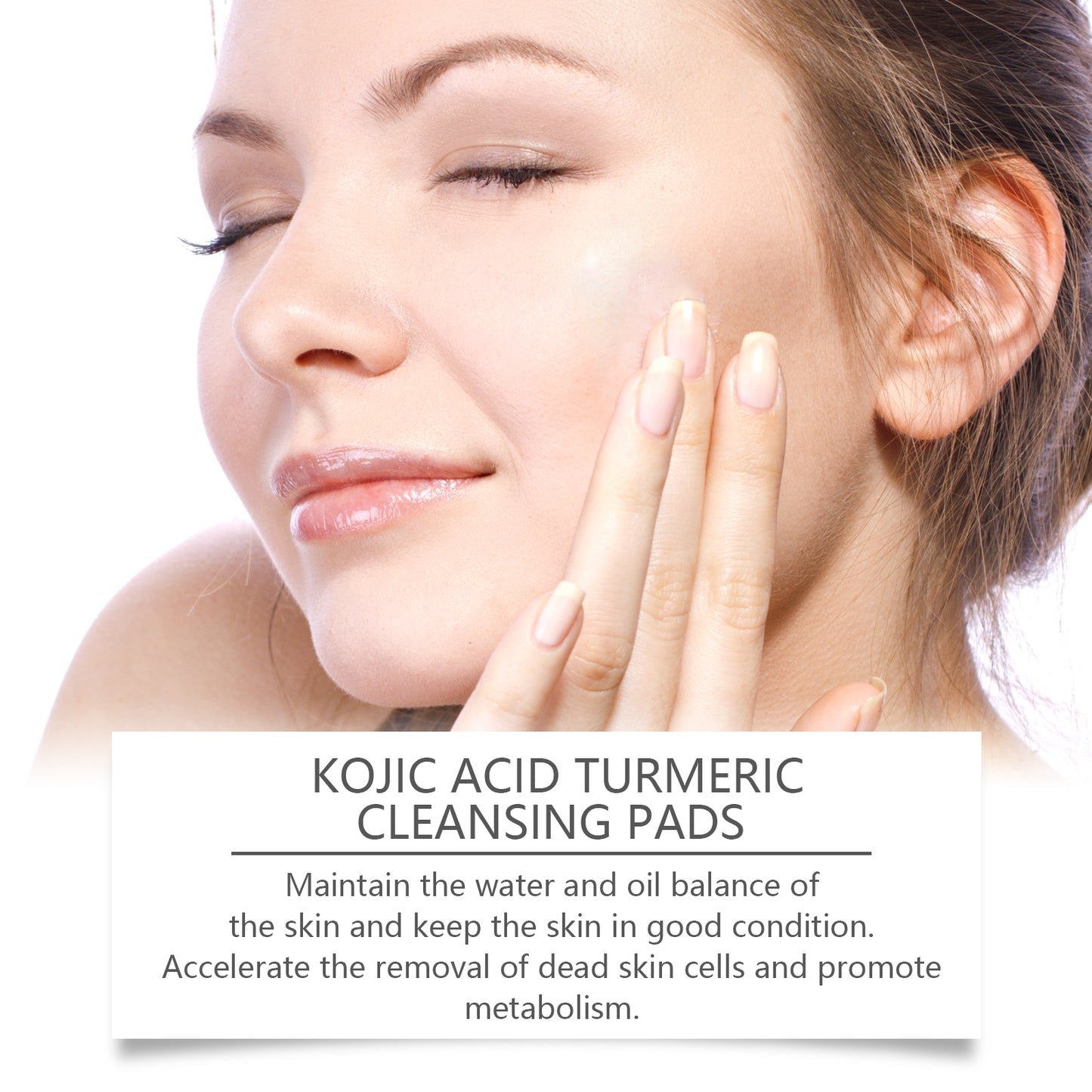 EELHOE Turmeric Kojic Acid Cleansing Pad Gentle cleansing skincare reduces acne, brightens the face, and refines pores