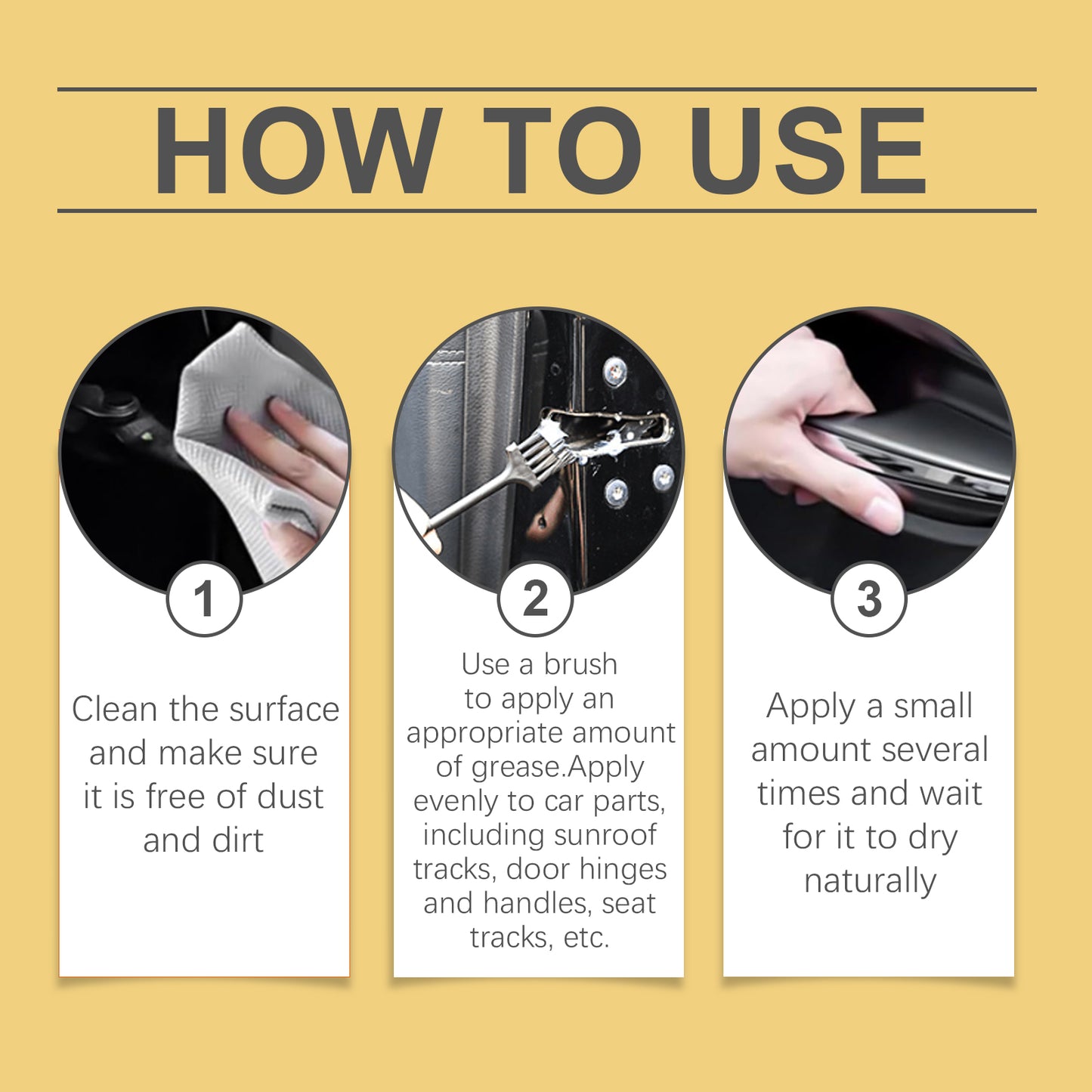 Homonth Automotive Care Grease Car Parts Maintenance Multi-Functional Lubrication Wheel Axle Cleaning Grease