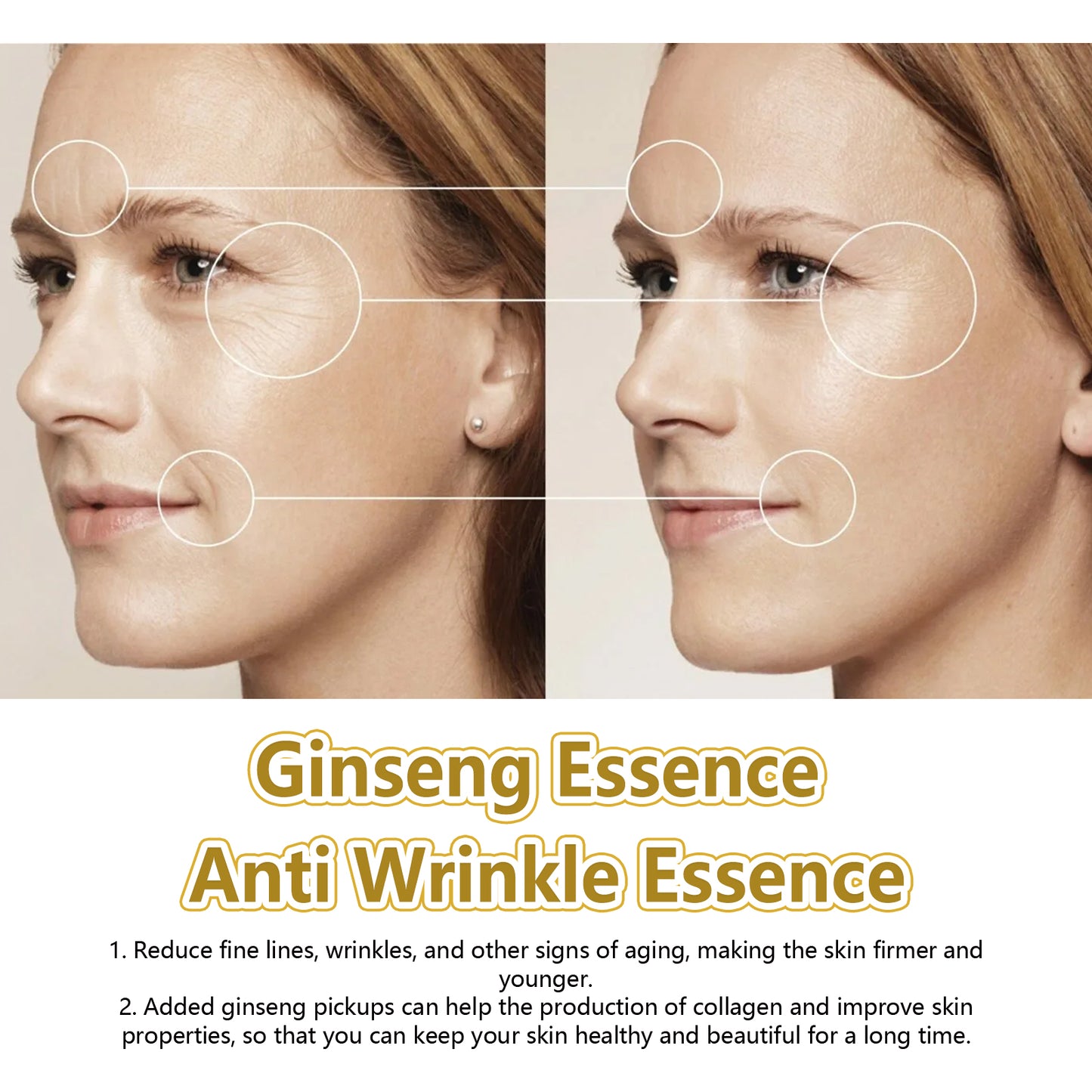 EELHOE Ginseng Anti-Wrinkle Rejuvenating Essence Reduce wrinkles, firm facial skin, make it smooth, supple, and elastic