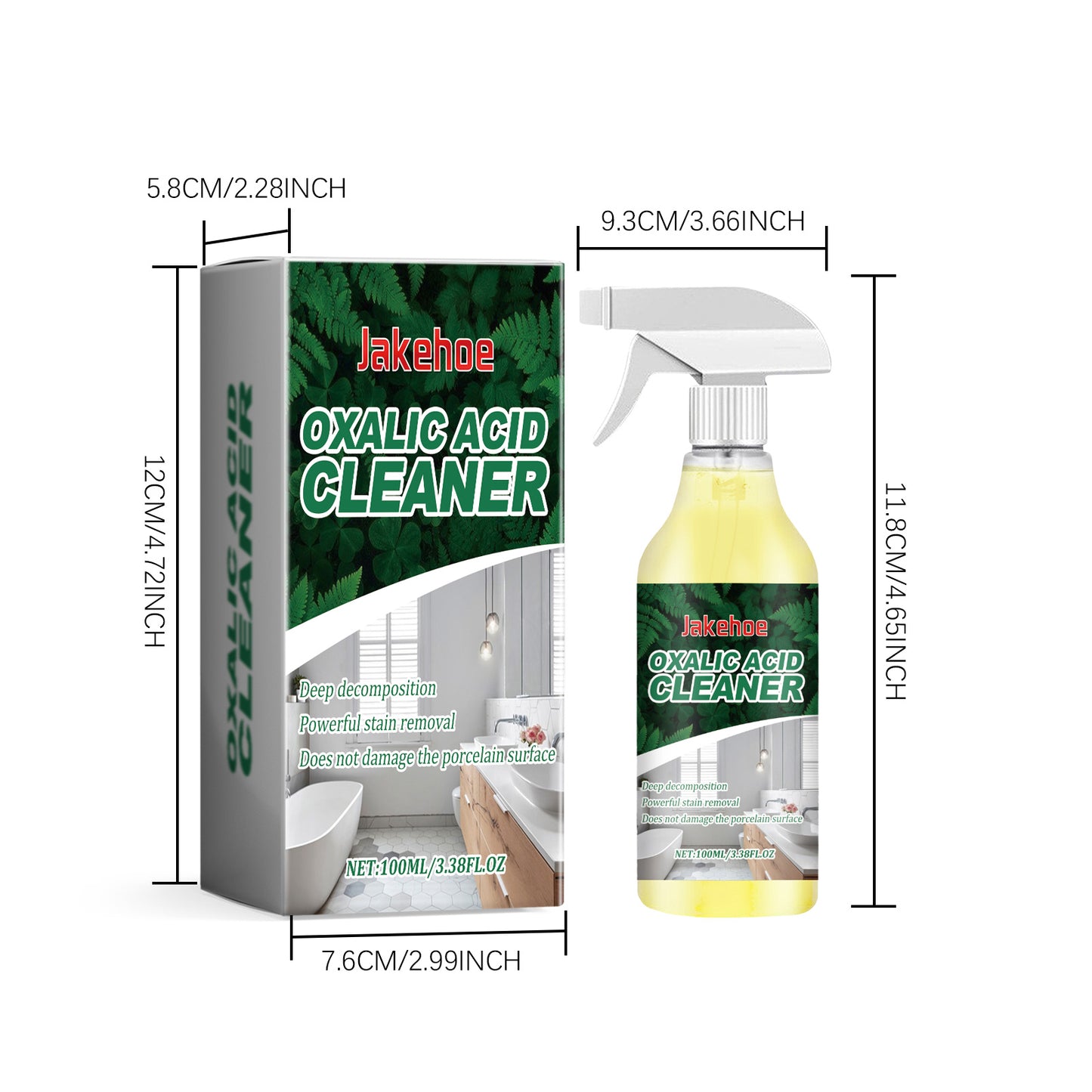 Jakehoe Oxalic Acid Cleaner Toilet Toilet Cleaning Stain Urine Stain Removal Cleaning Agent