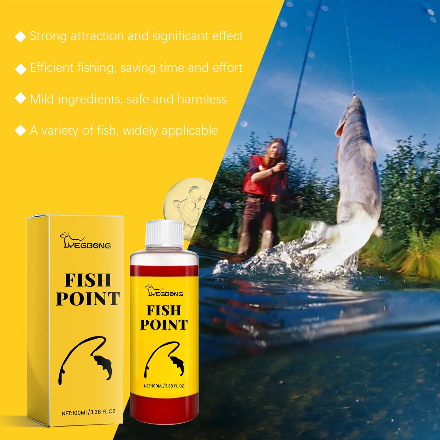 Yegbong Red Worm Fish Bait Agent Fish Bait Fish Feed Nutrient Agent Fishing Wild Fishing Fish Attractant Fish Lure Agent