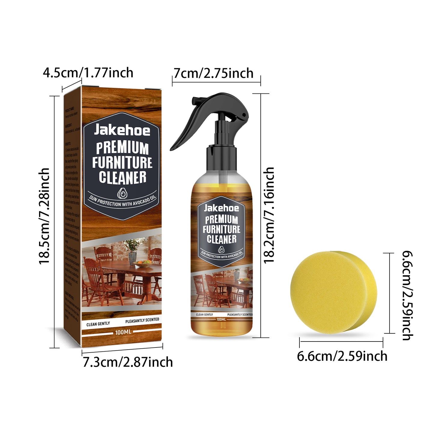 Jakehoe Floor Cleaner Wooden Floor Marble Floor Powerful Decontamination Brightening Polishing Cleaner