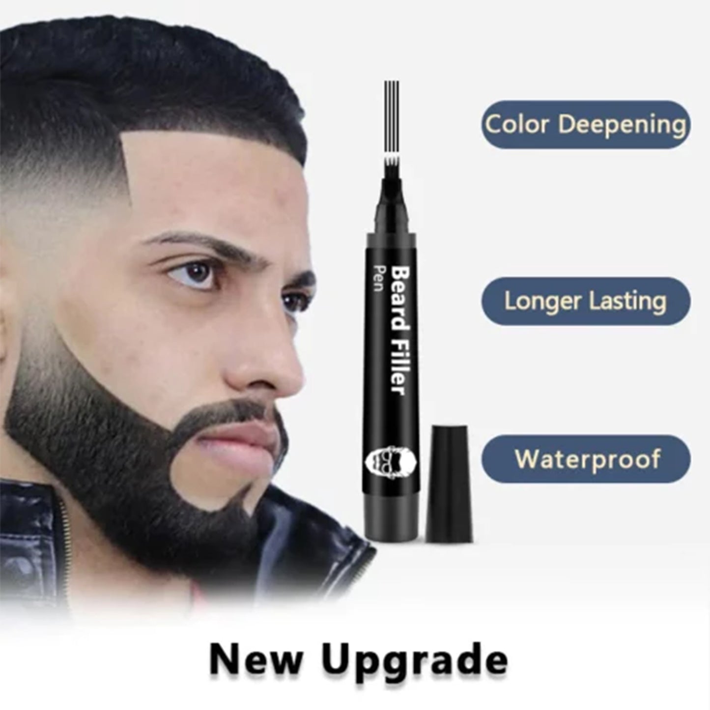 East Moon Beard Filling Pen Detachable Easy-to-Use Filling Pen Easily Create Dense Beard Hairline