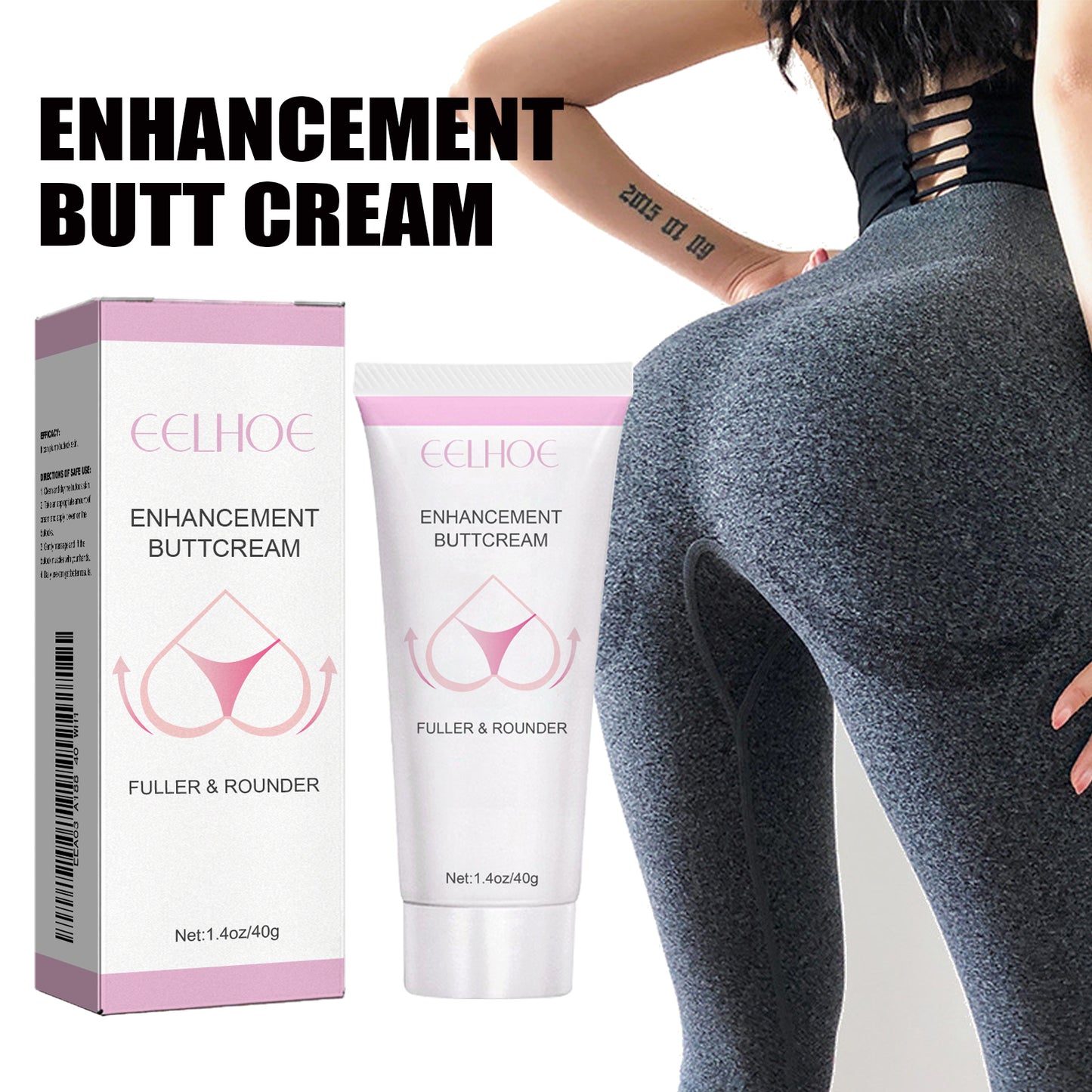EELHOE Hip Plumping Cream Hip Massage Firming Skin Plumping Butt Lifting Peach Butt Shaping Care Cream