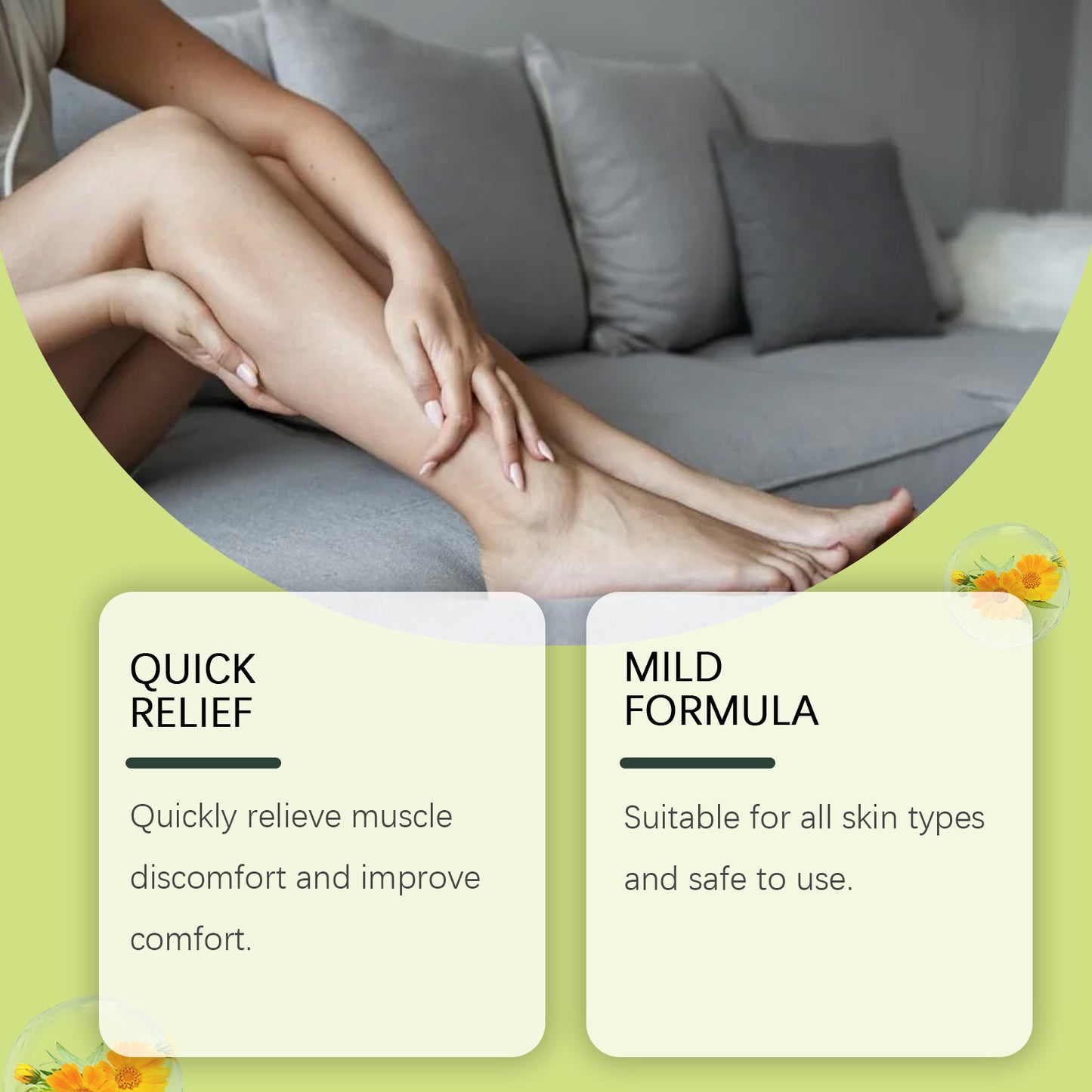 Ximonth Leg Care Cream Gentle Care Relief Leg Discomfort Massage Daily External Use Care Cream