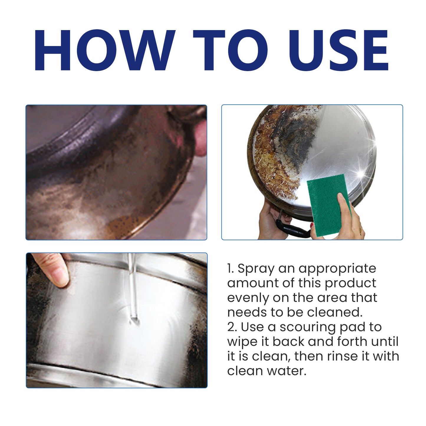 Jakehoe Multi-purpose Foam Cleaner Gentle Stain Remover Kitchen Stove Cookware Multi-Surface Foam Cleaner