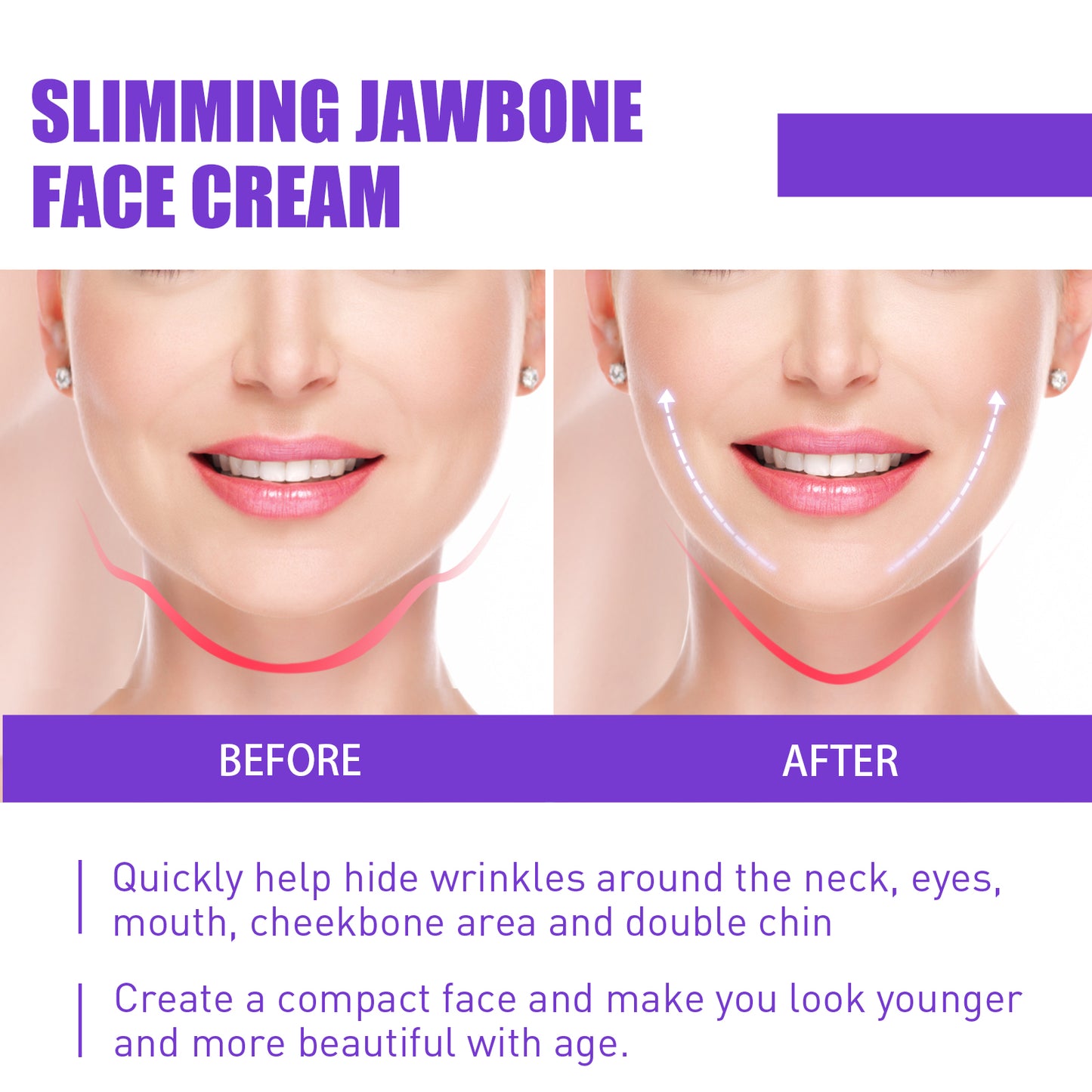 Jaysuing V Face Tightening Cream Firming and Moisturizing Facial Contour Chin Face Skin Massage Care Cream