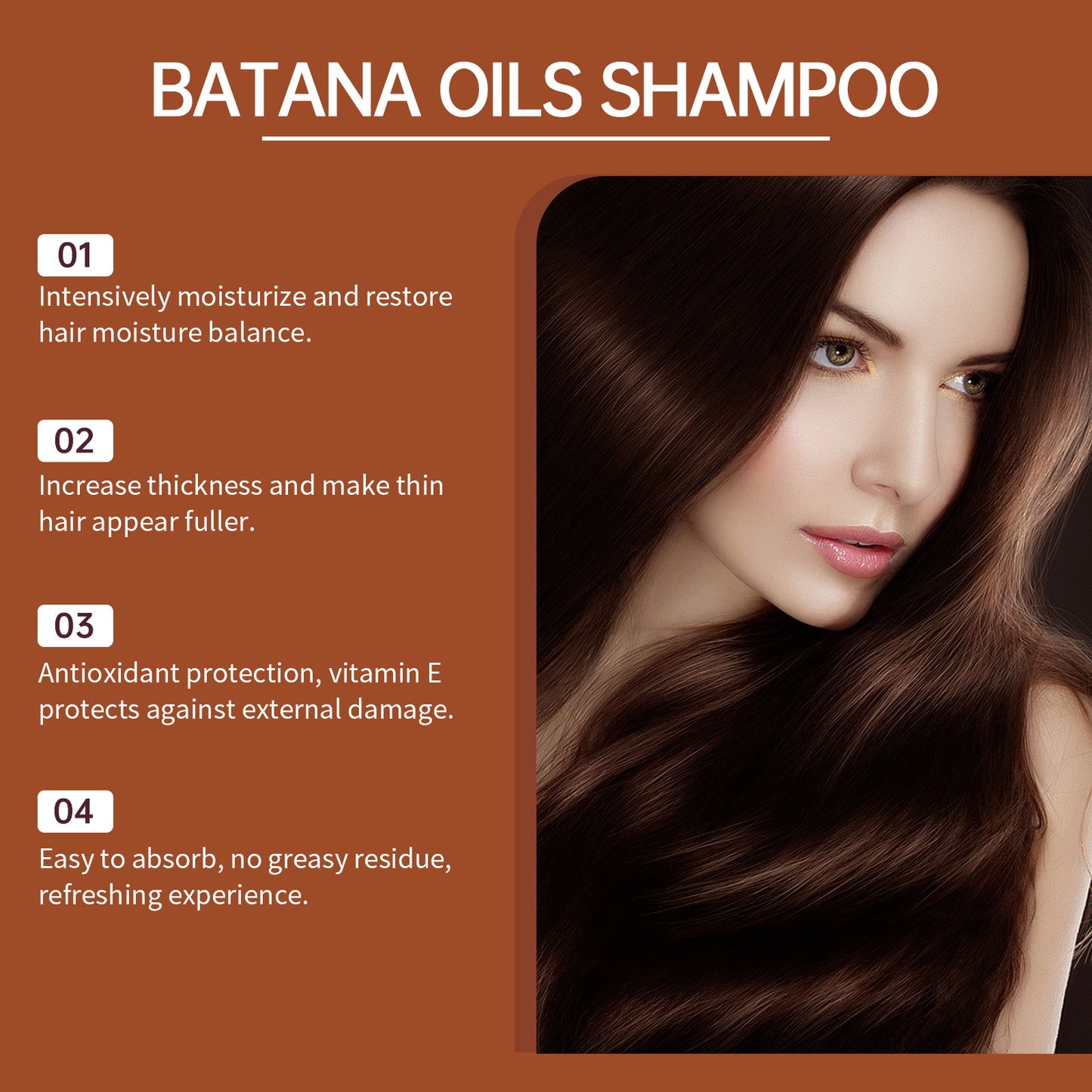 EELHOE Batana Shampoo Moisturizing, Repairing, Nourishing, Smoothing Dry and Frizzy Hair, Oil Control Shampoo